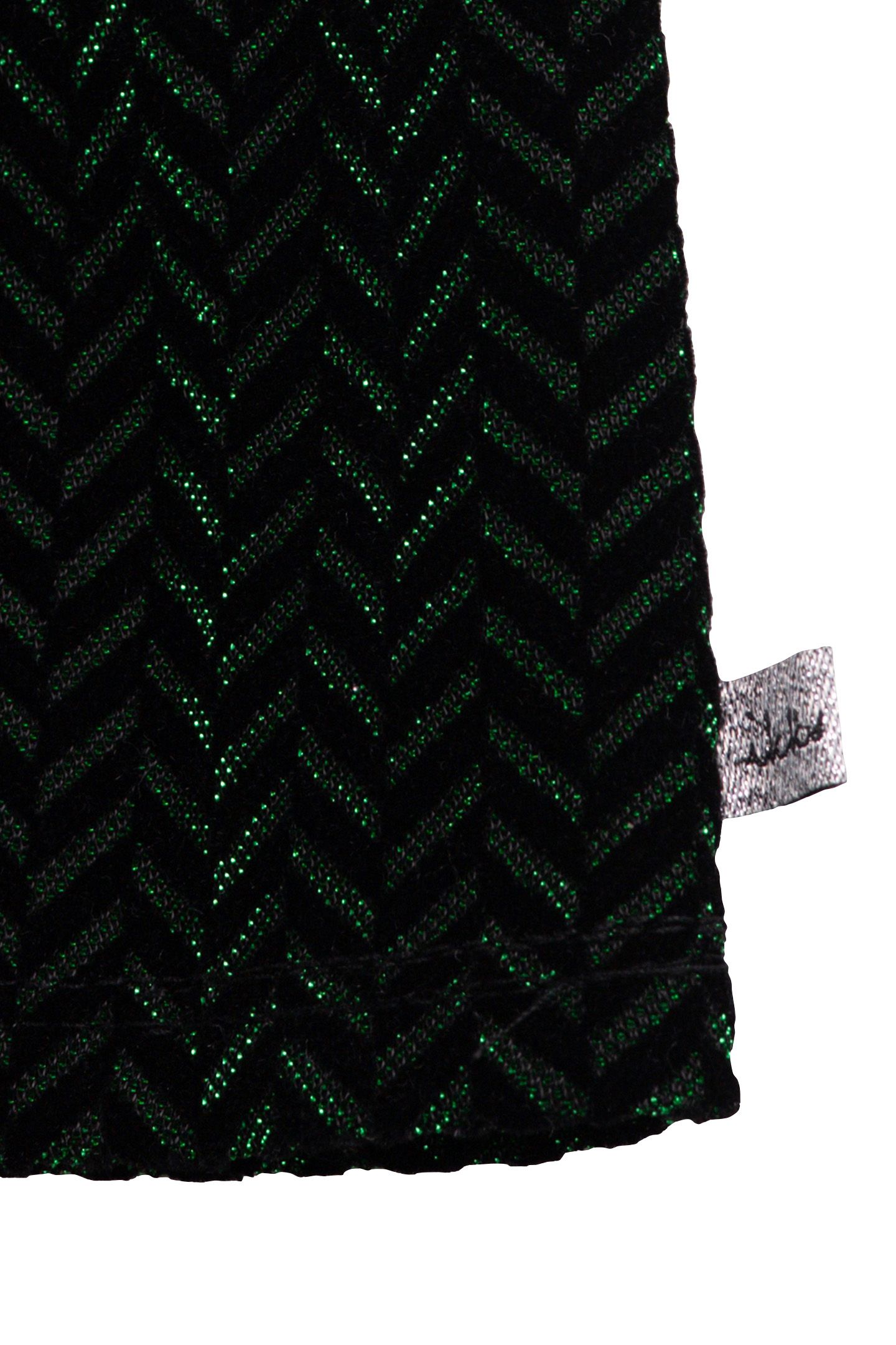 GIRL'S BLACK VELVET HERRINGBONE PATTERN LUREX DRESS 4