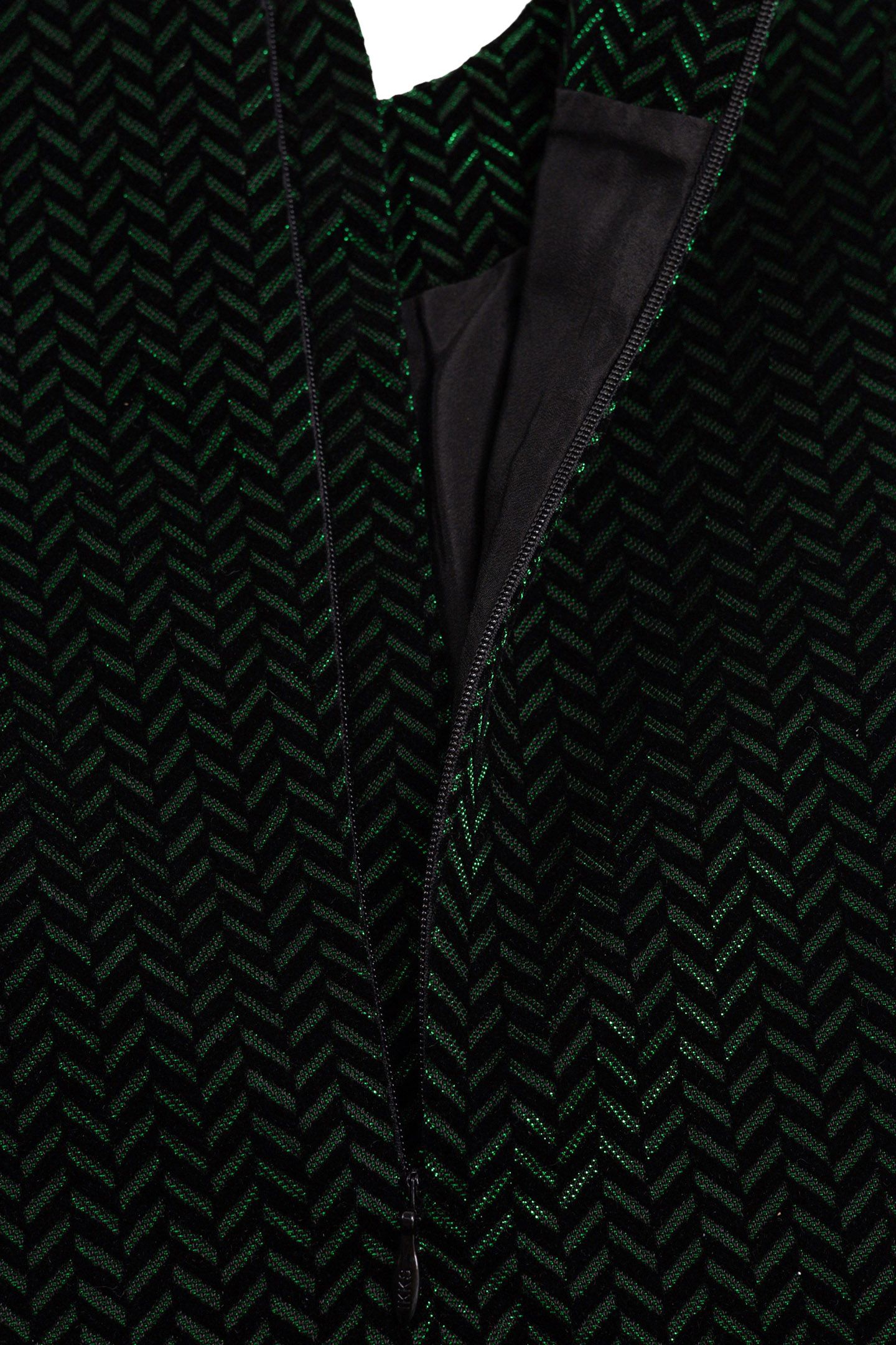 GIRL'S BLACK VELVET HERRINGBONE PATTERN LUREX DRESS 6