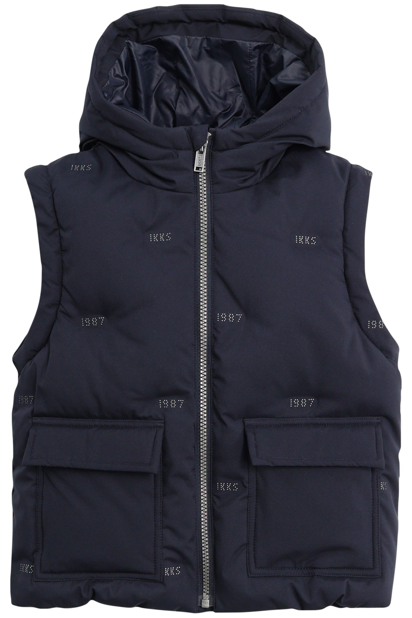 BOYS' NAVY DOWN JACKET WITH REMOVABLE SLEEVES 3