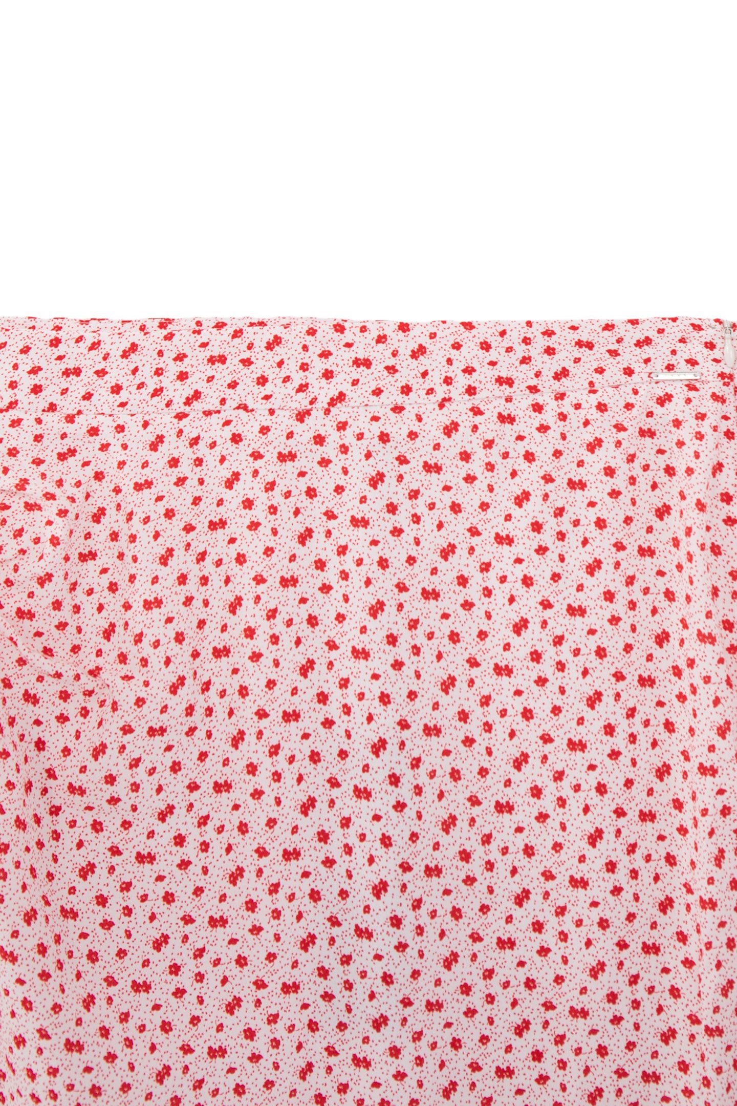 SHORT ECRU SKIRT LENZING™ ECOVERO™ RED FLOWERS GIRL 5