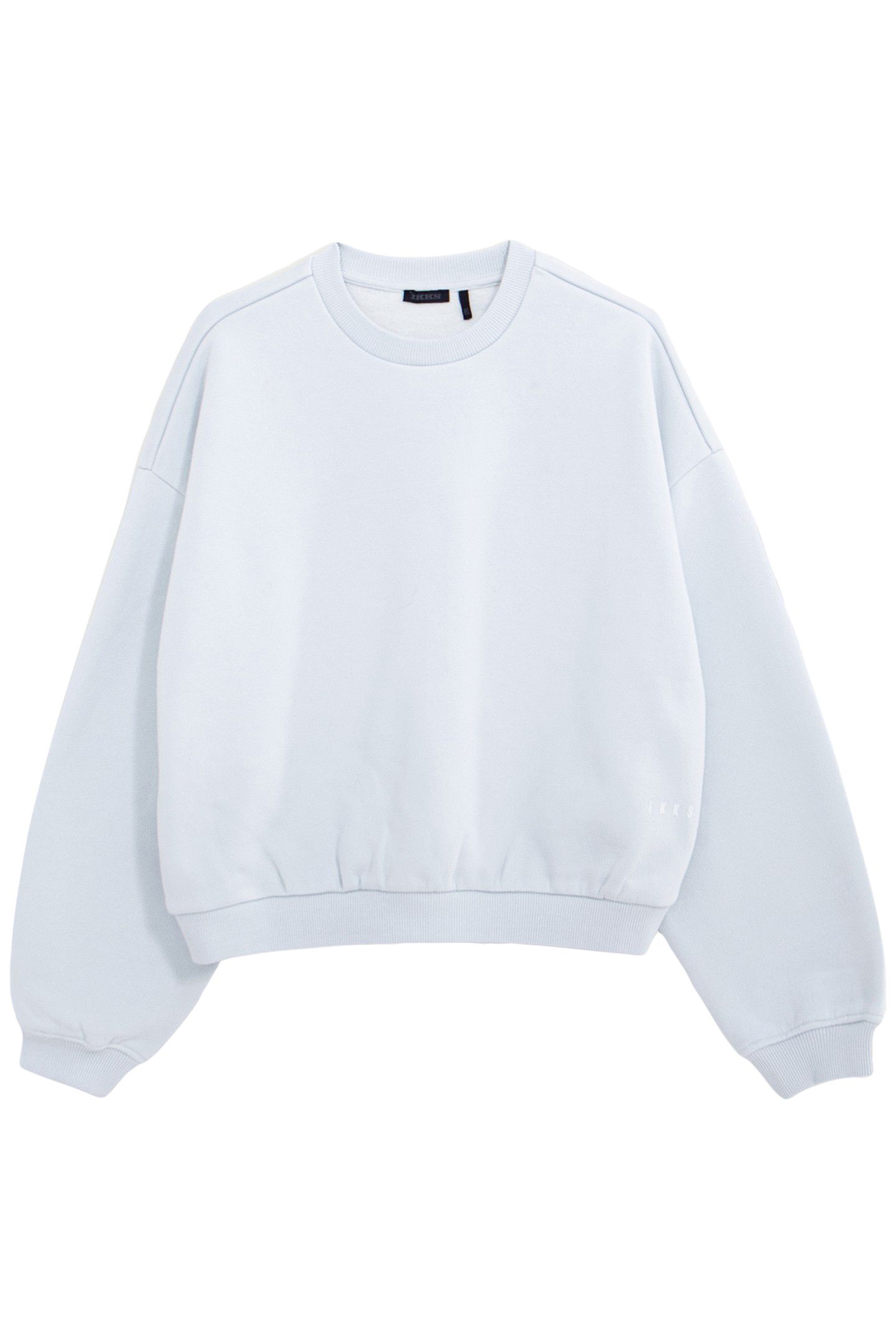 BLUE SWEATSHIRT WITH FLOCKED MESSAGE ON GIRL'S BACK 1
