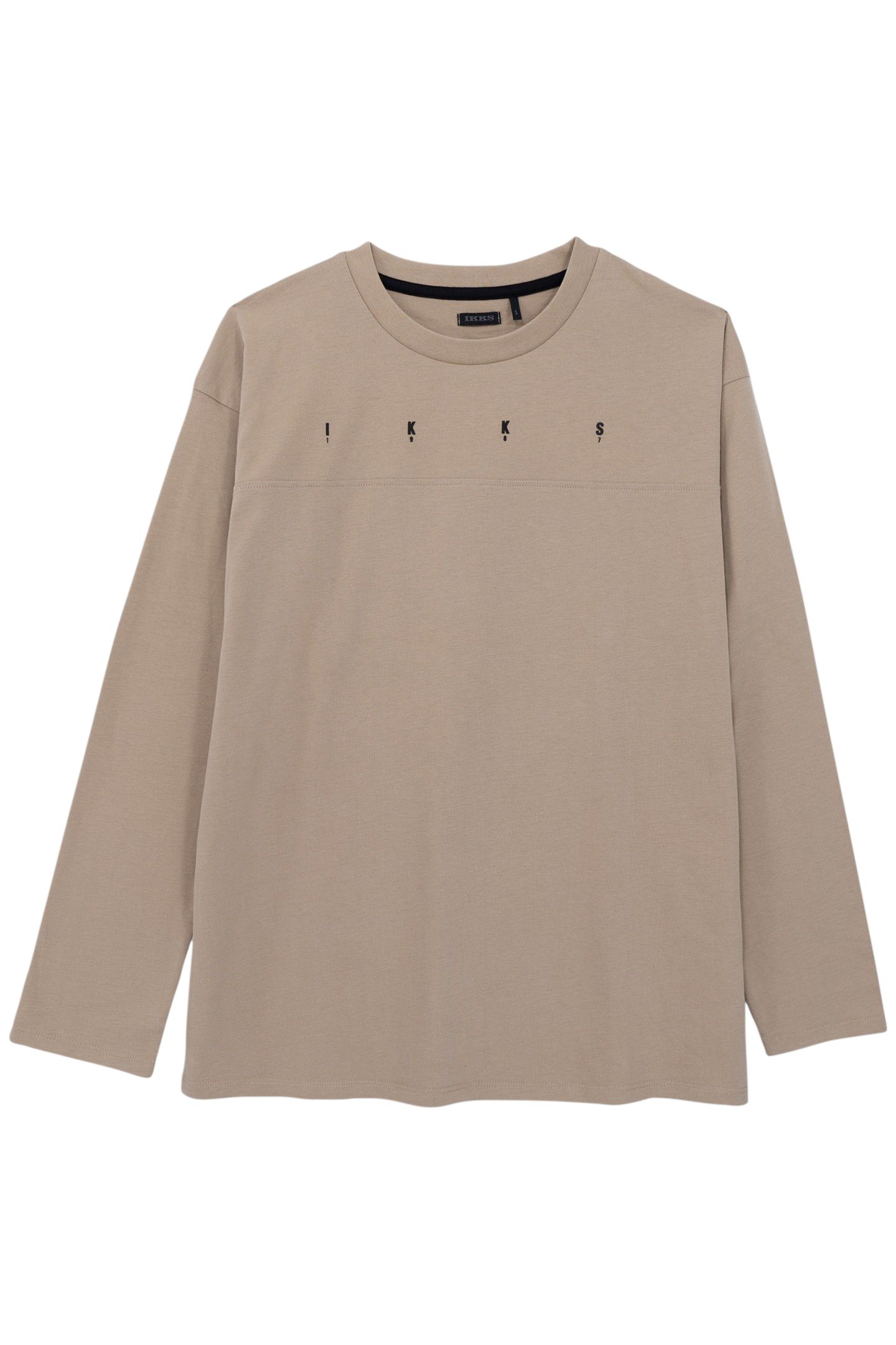 BOY'S BEIGE ORGANIC COTTON MAXI VISUAL BACK T-SHIRT 1