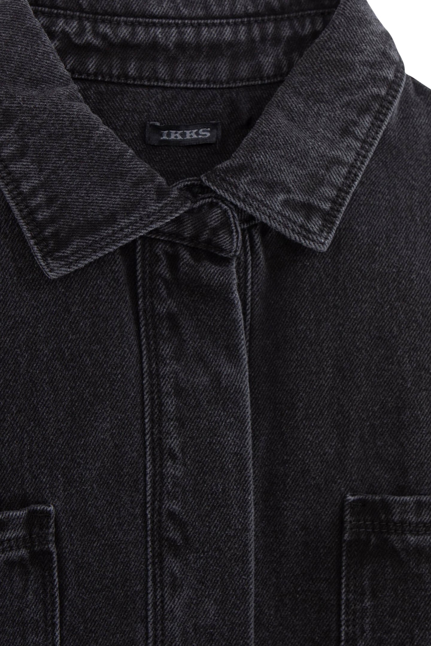 GREY DENIM SHIRT WATERLESS PATCH POCKETS GIRL 5