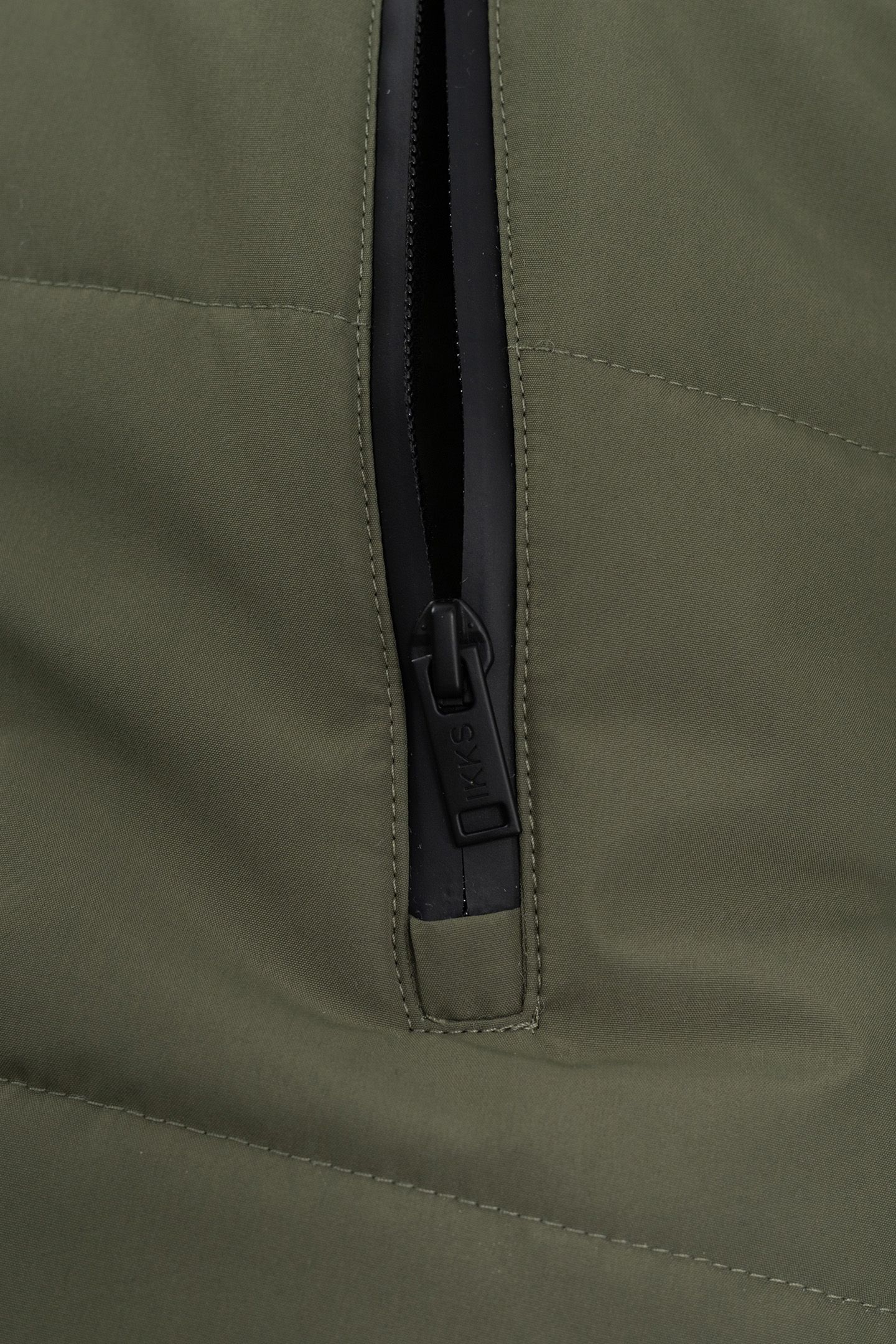 BOY'S LONG KHAKI QUILTED DOWN JACKET 9