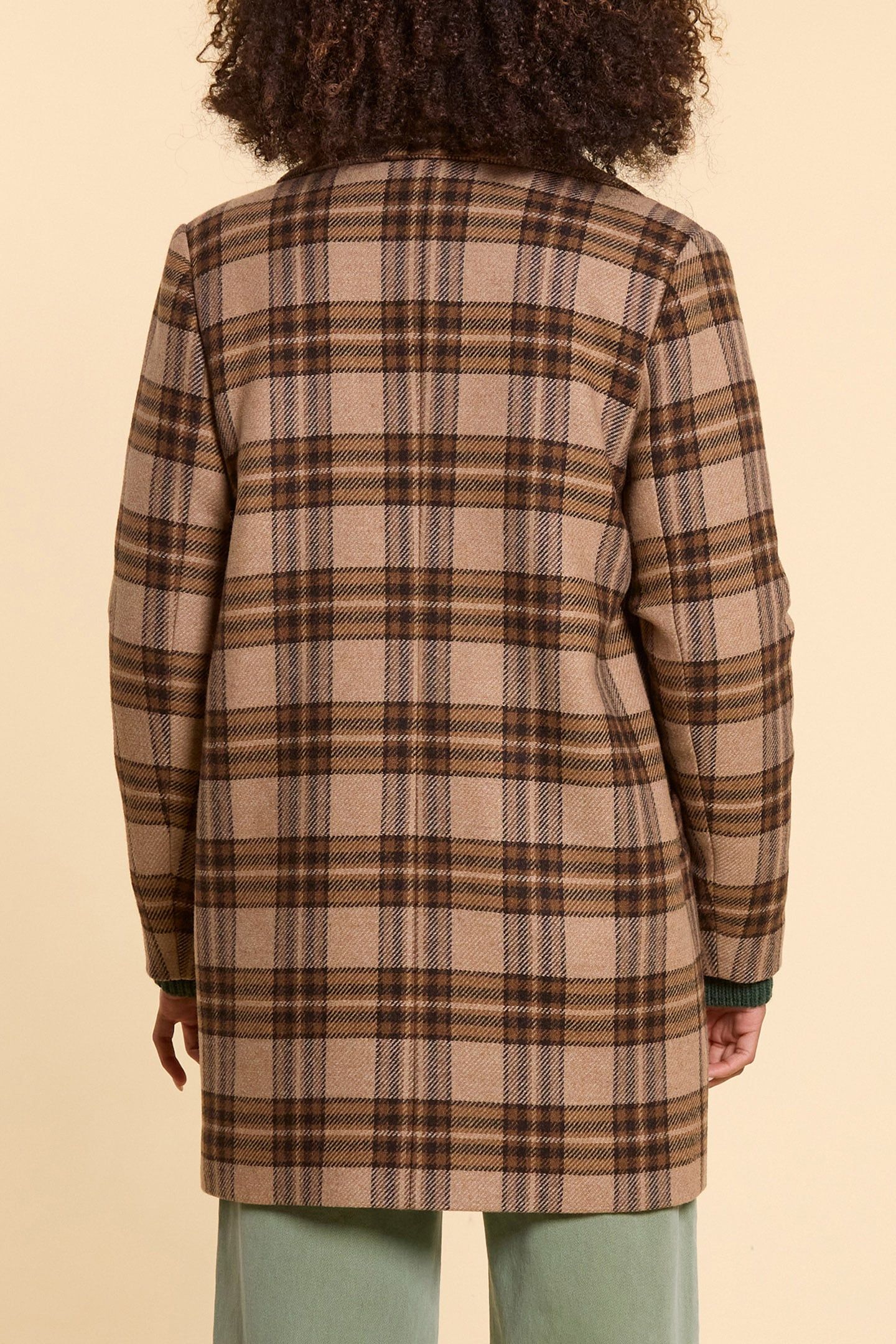 CAMEL CHECK COAT 2