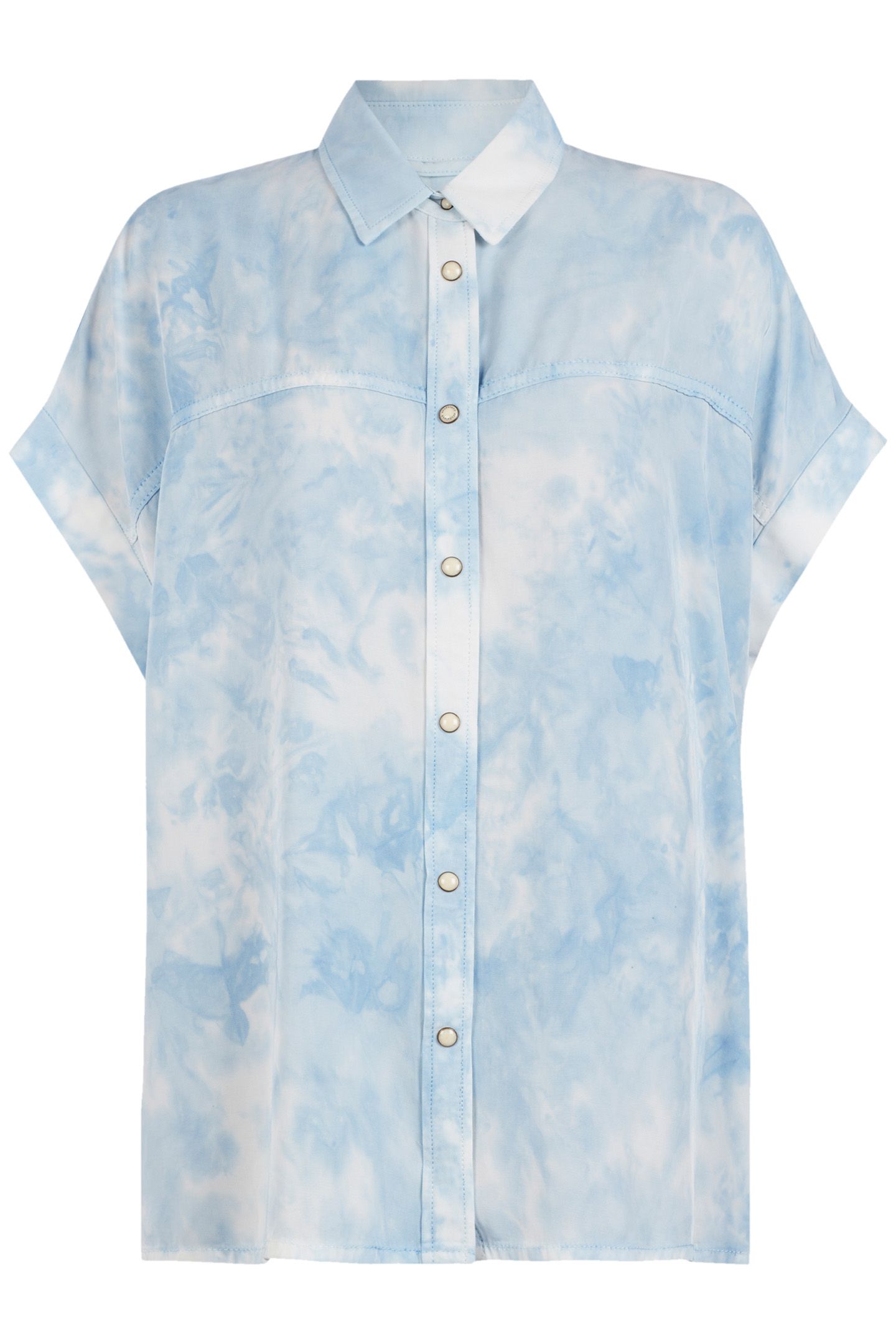 ALIZA TIE DYE SHIRT SKY BLUE 1