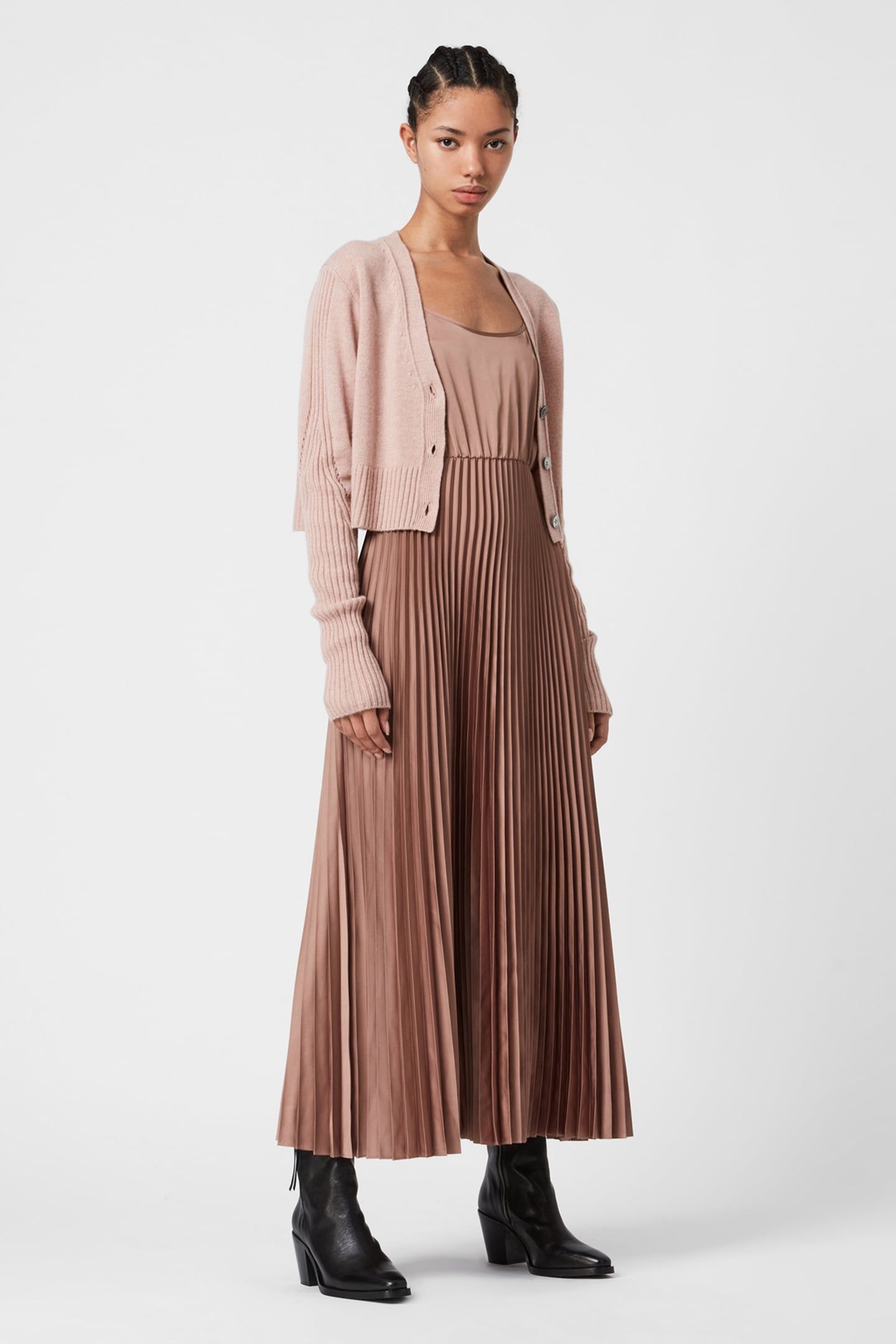 ANDREA DRESS ROSE PINK/PINK 4