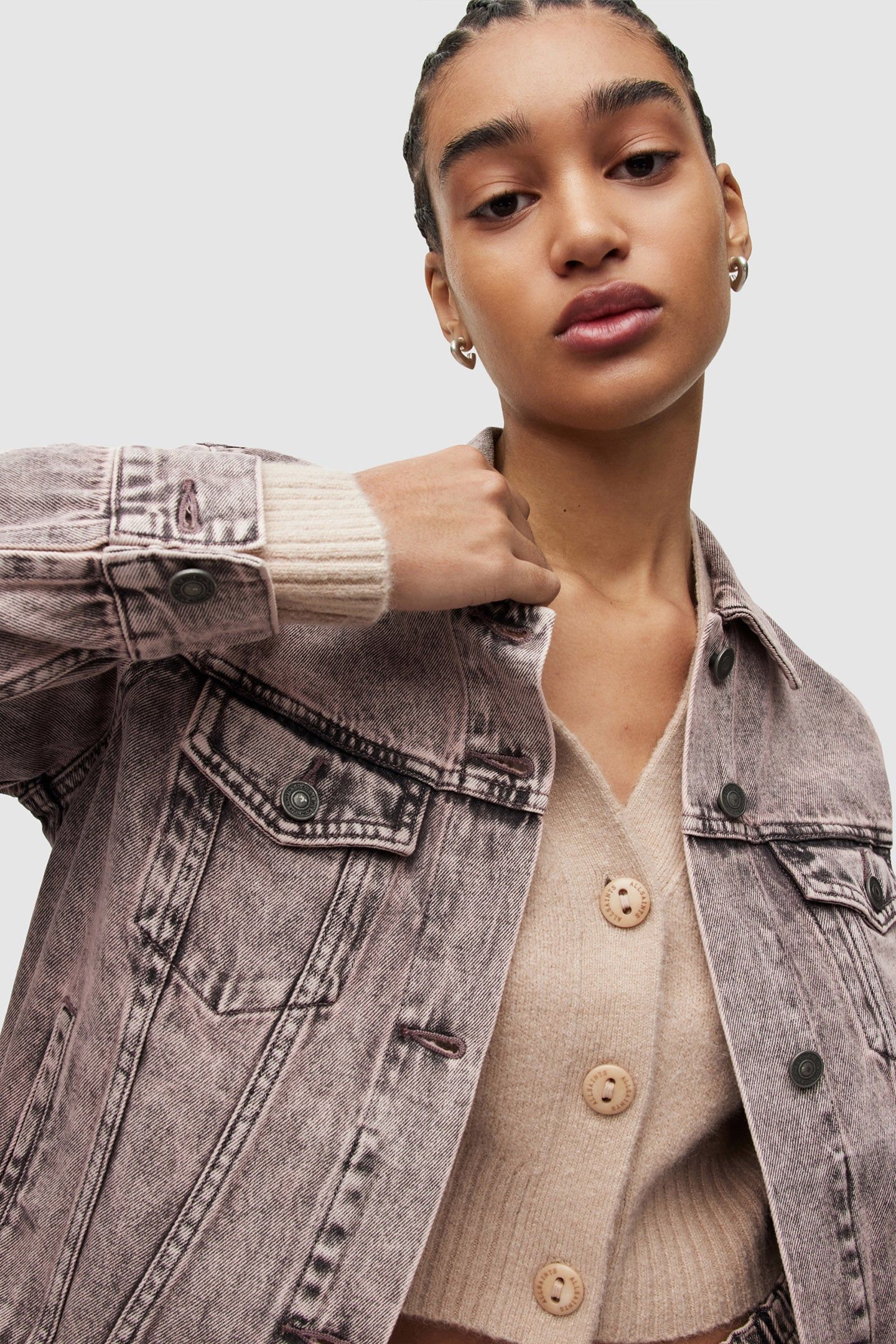 HAY DENIM JACKET WASHED PINK 8