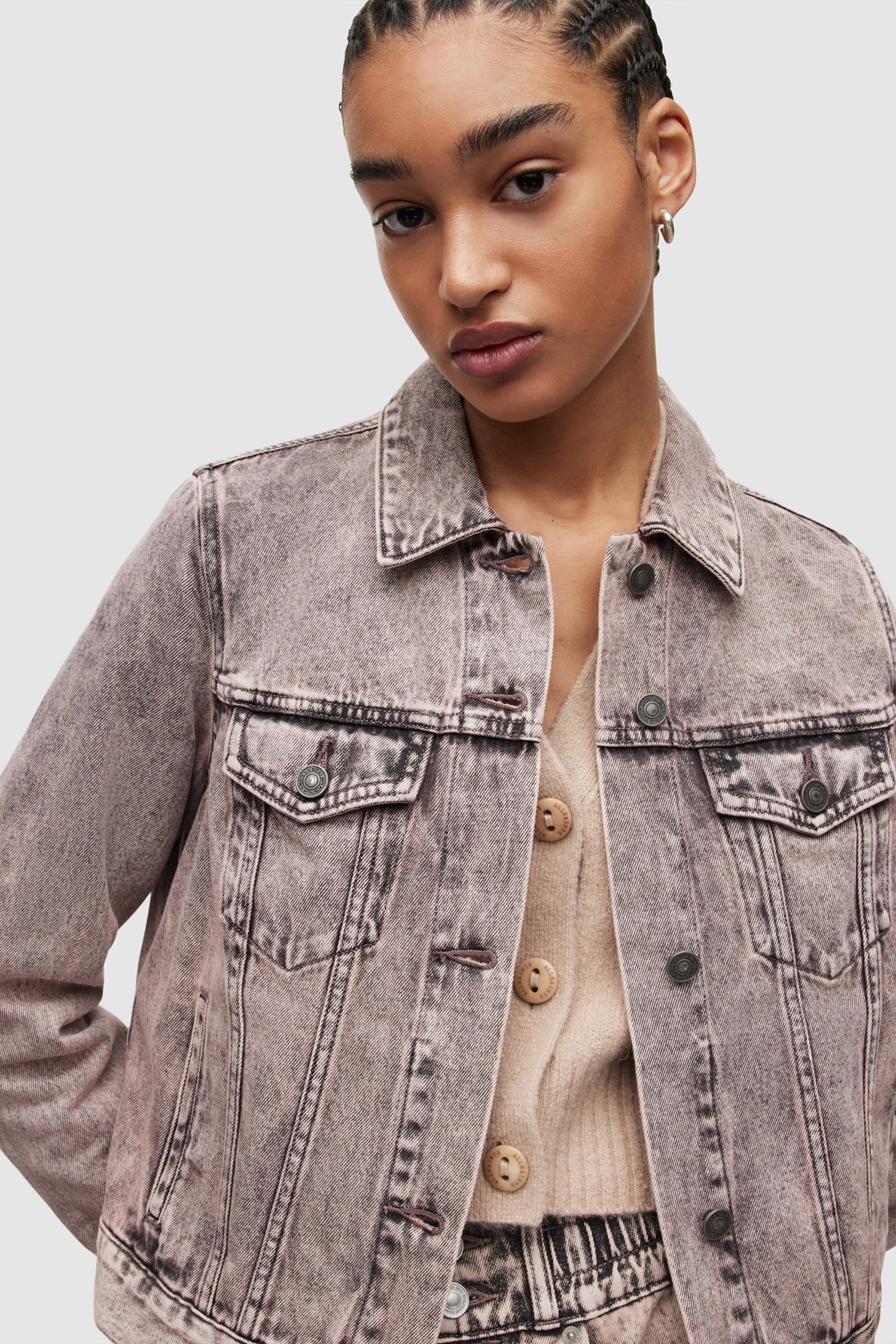 HAY DENIM JACKET WASHED PINK 7