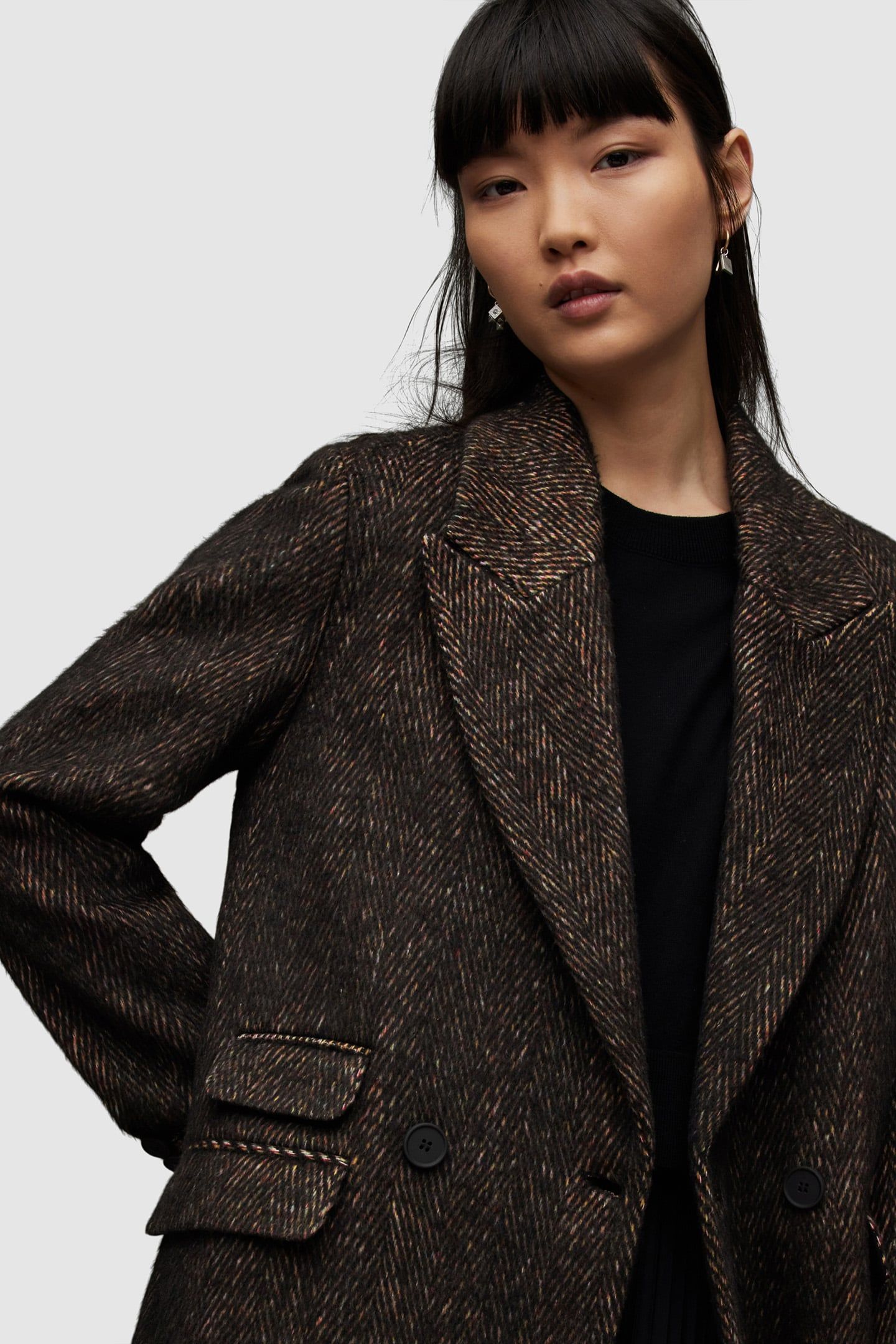 ELYRIA COAT BLACK MULTI 7