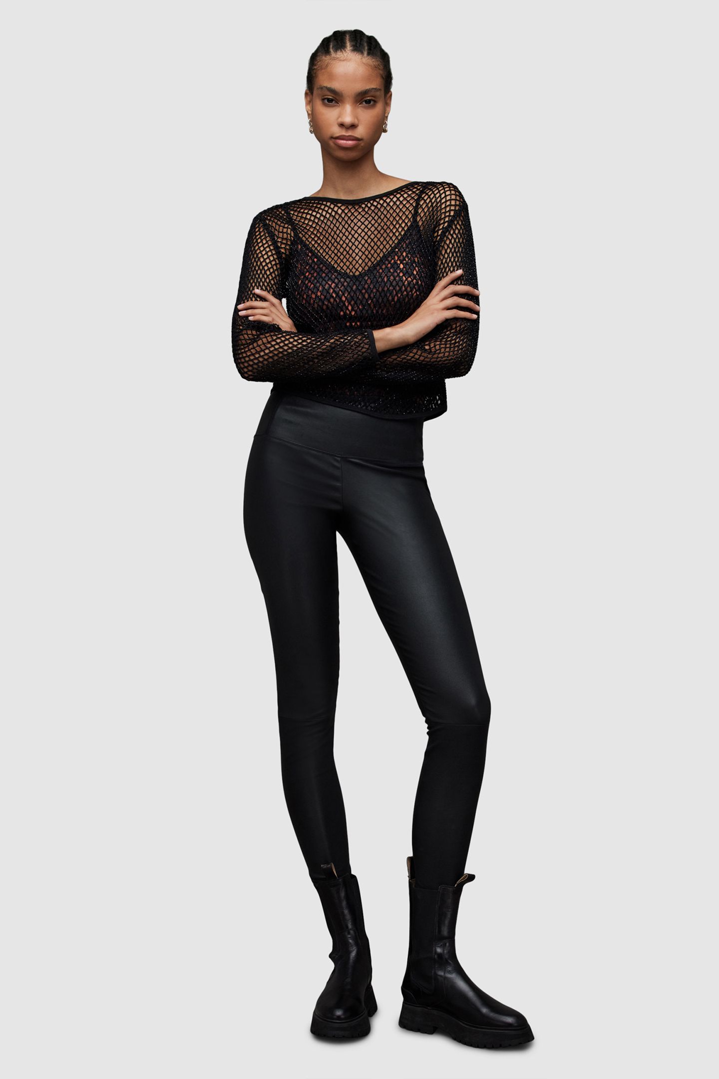 ROSALIE ANITA TOP BLACK/BROWN 3