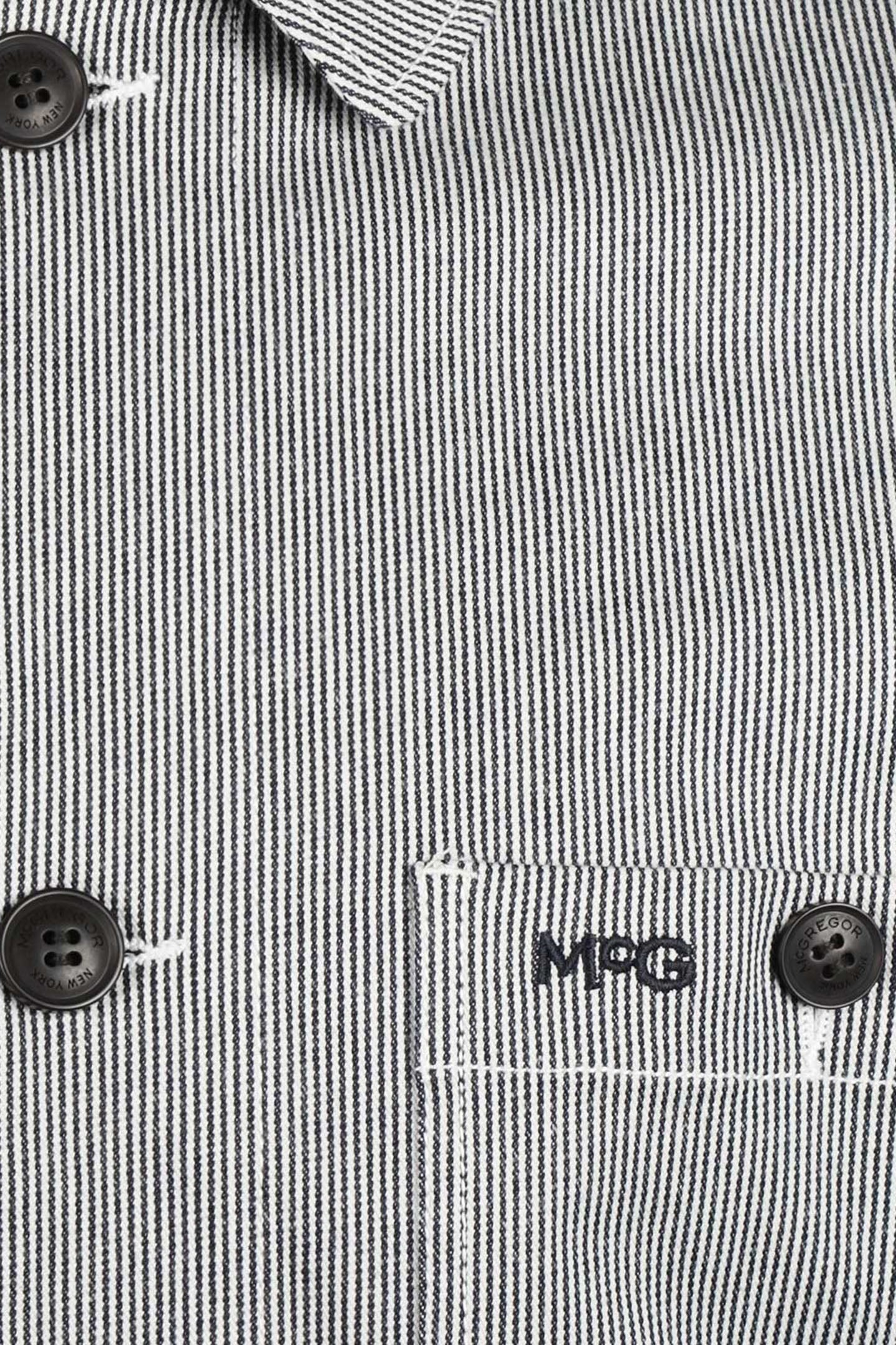 COTTON STRIPED SHIRT JACKET NAVY 7