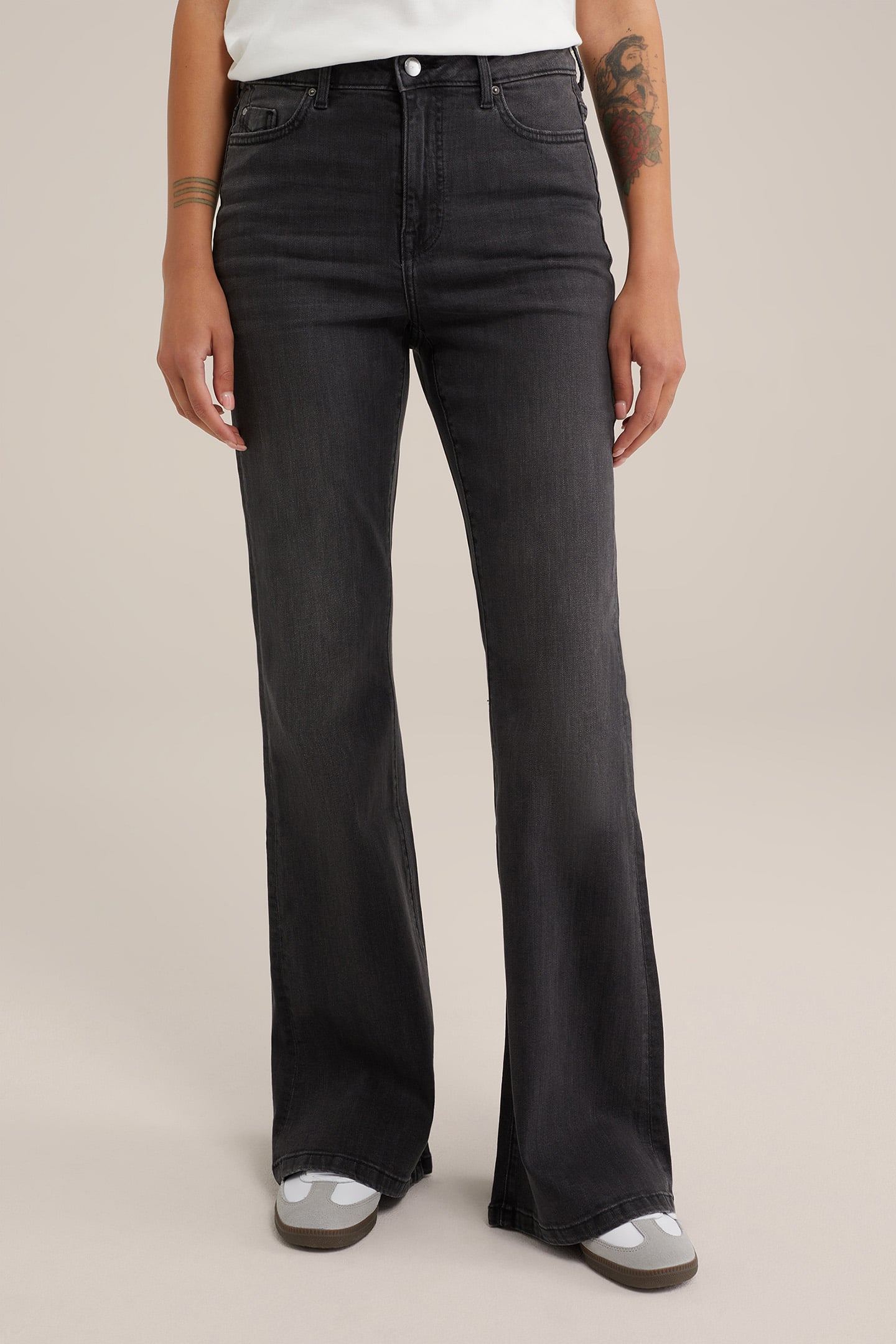 5-POCKET HIGH WAIST DARK GREY 1