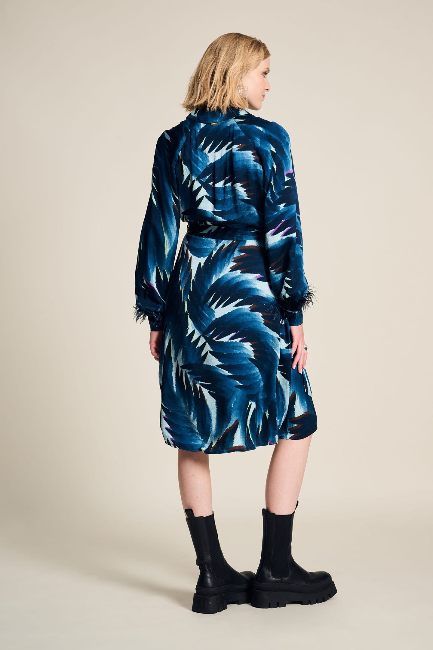 DRESS - JADA FEATHERS BLUE 2