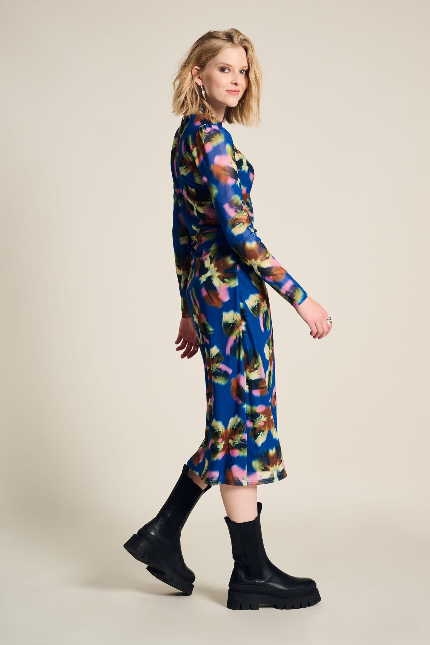 DRESS - BUTTERFLY BLUE MESH 4