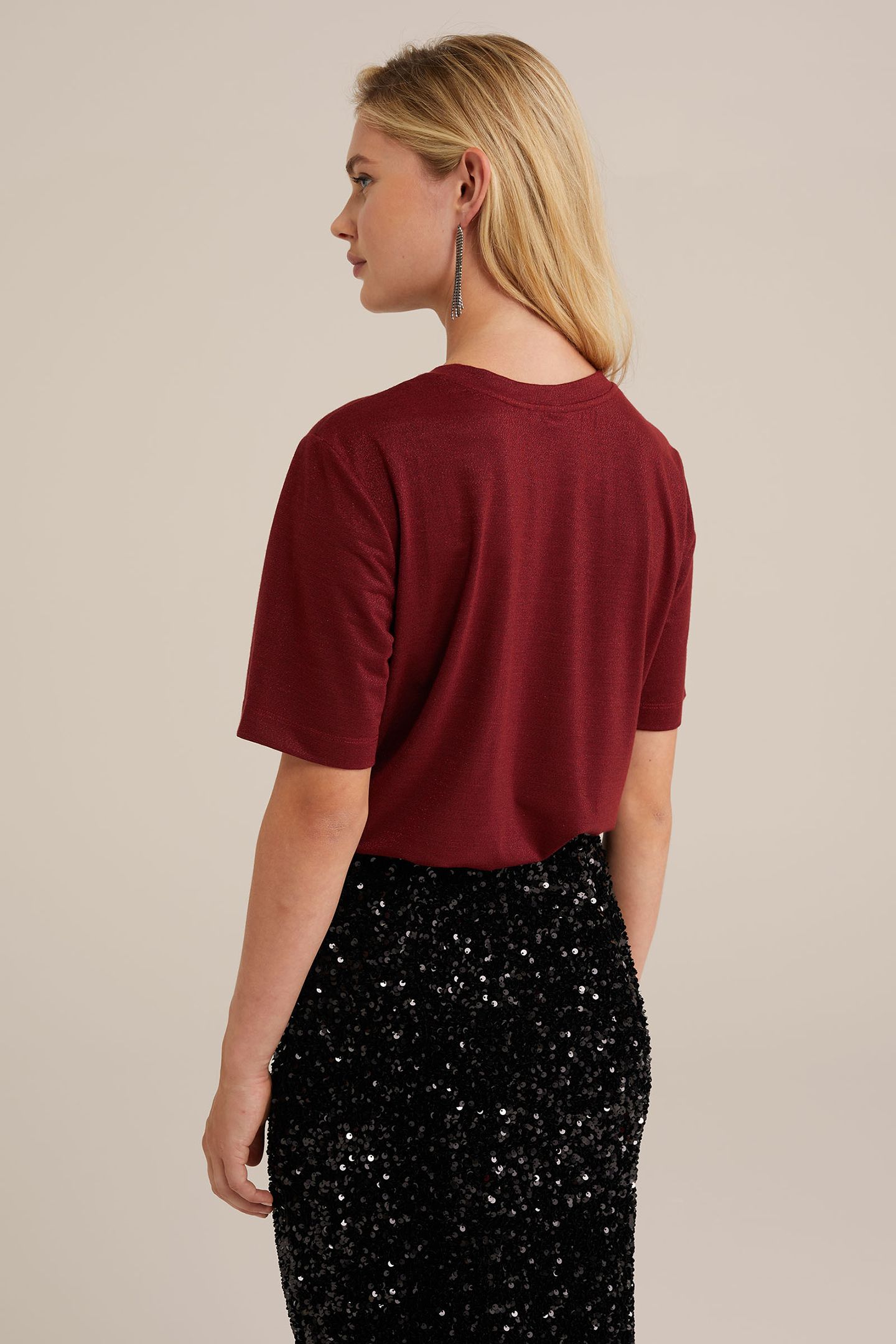 T-SHIRT BURGUNDY RED 2