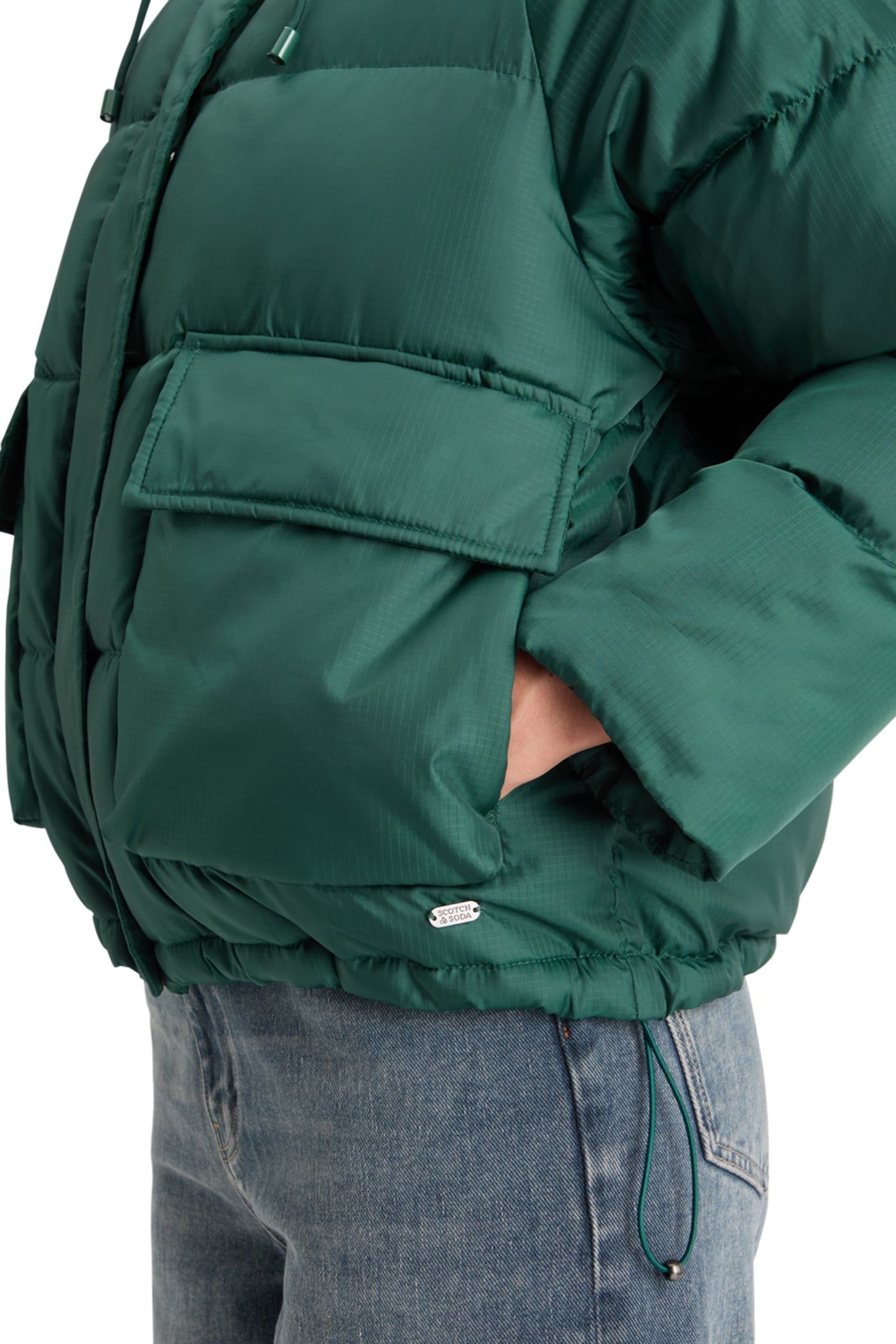 SHORT RIPSTOP PUFFER CYPRESS GREEN 9
