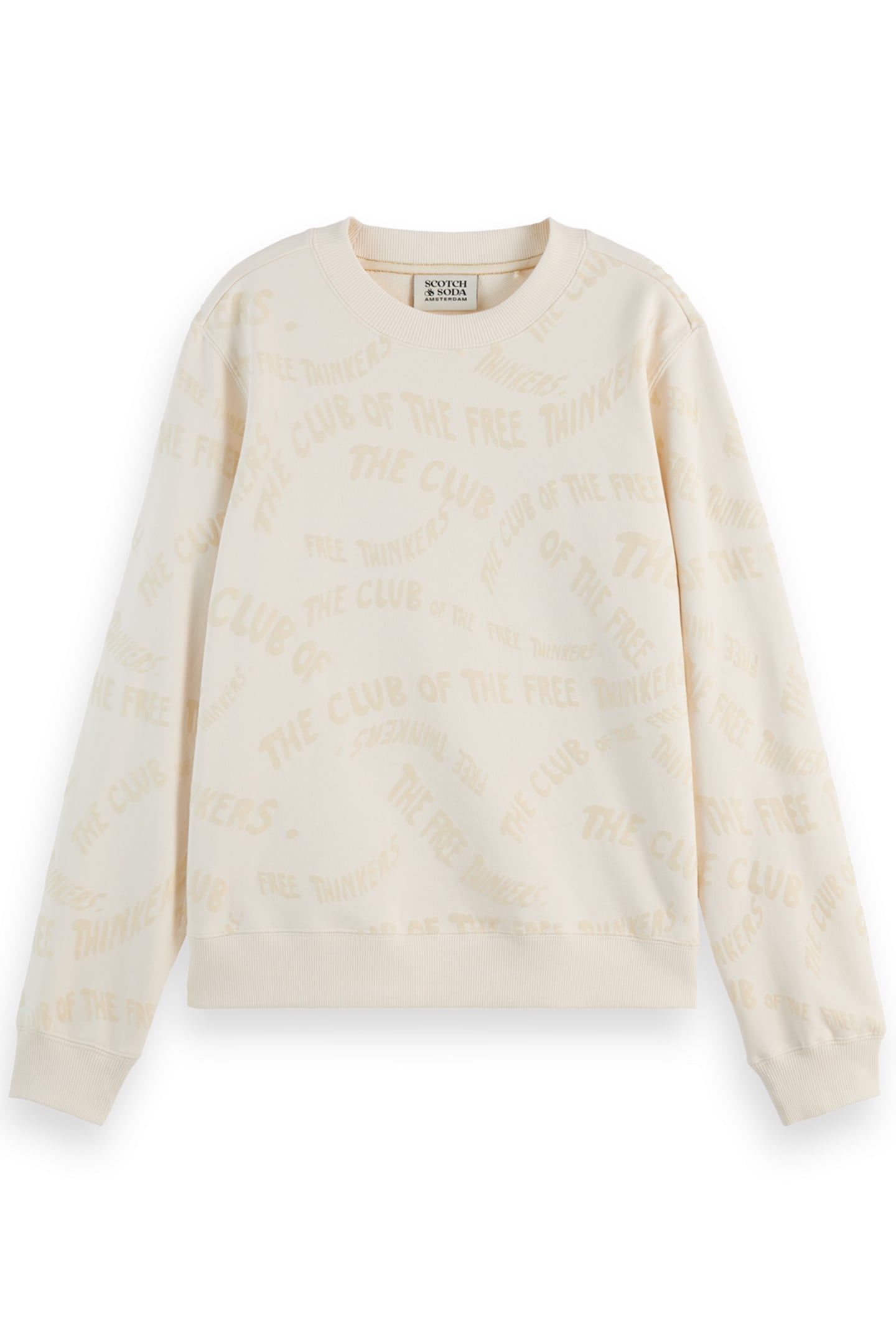 FLOCK AOP REGULAR FIT SWEATSHIRT SOFT ICE 4