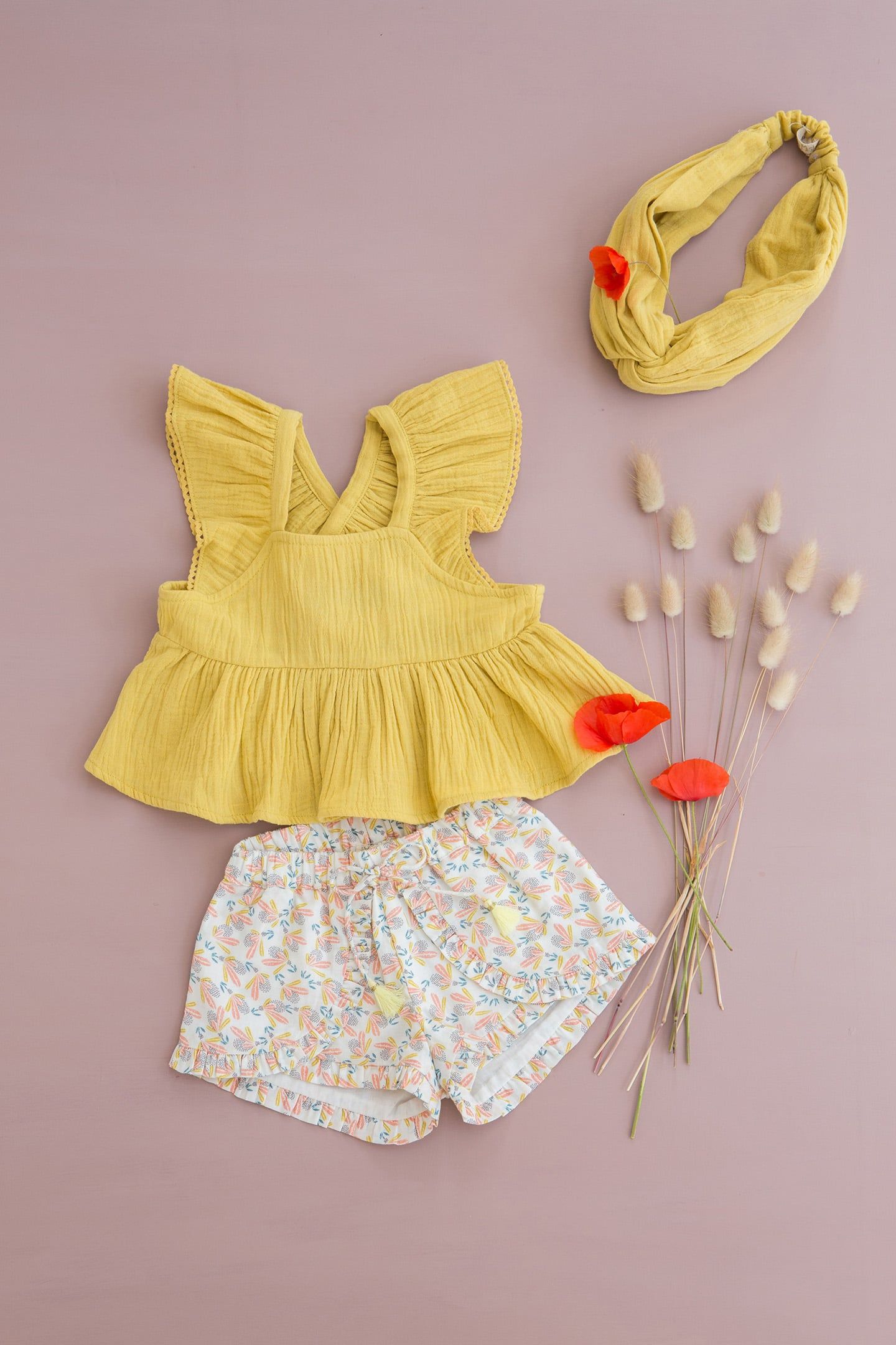 SHORTS ASHA CREAM PETALS 3