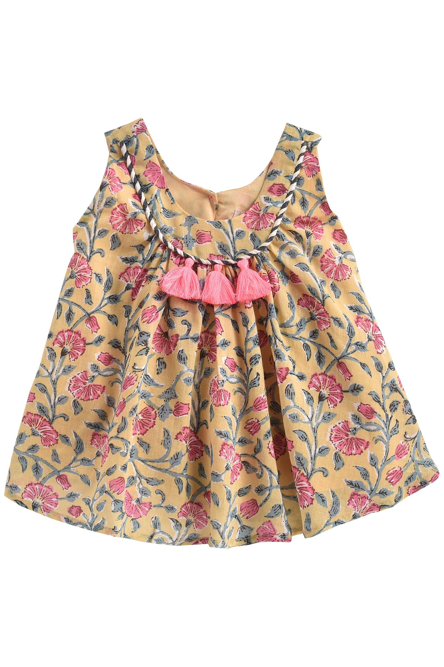 DRESS CALKINI LEMON FLOWERS 1