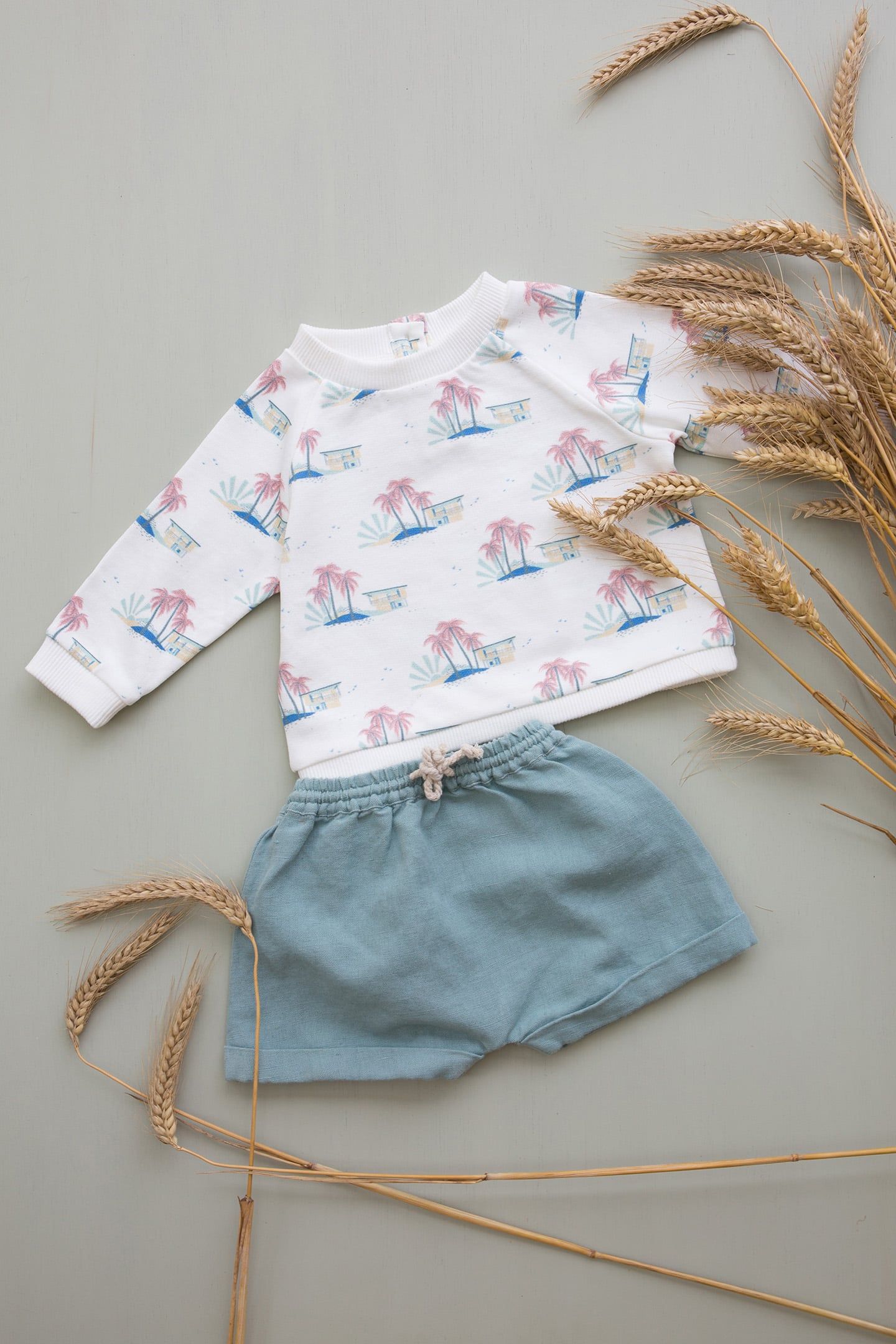 SHORTS ALIKI VINTAGE BLUE 6