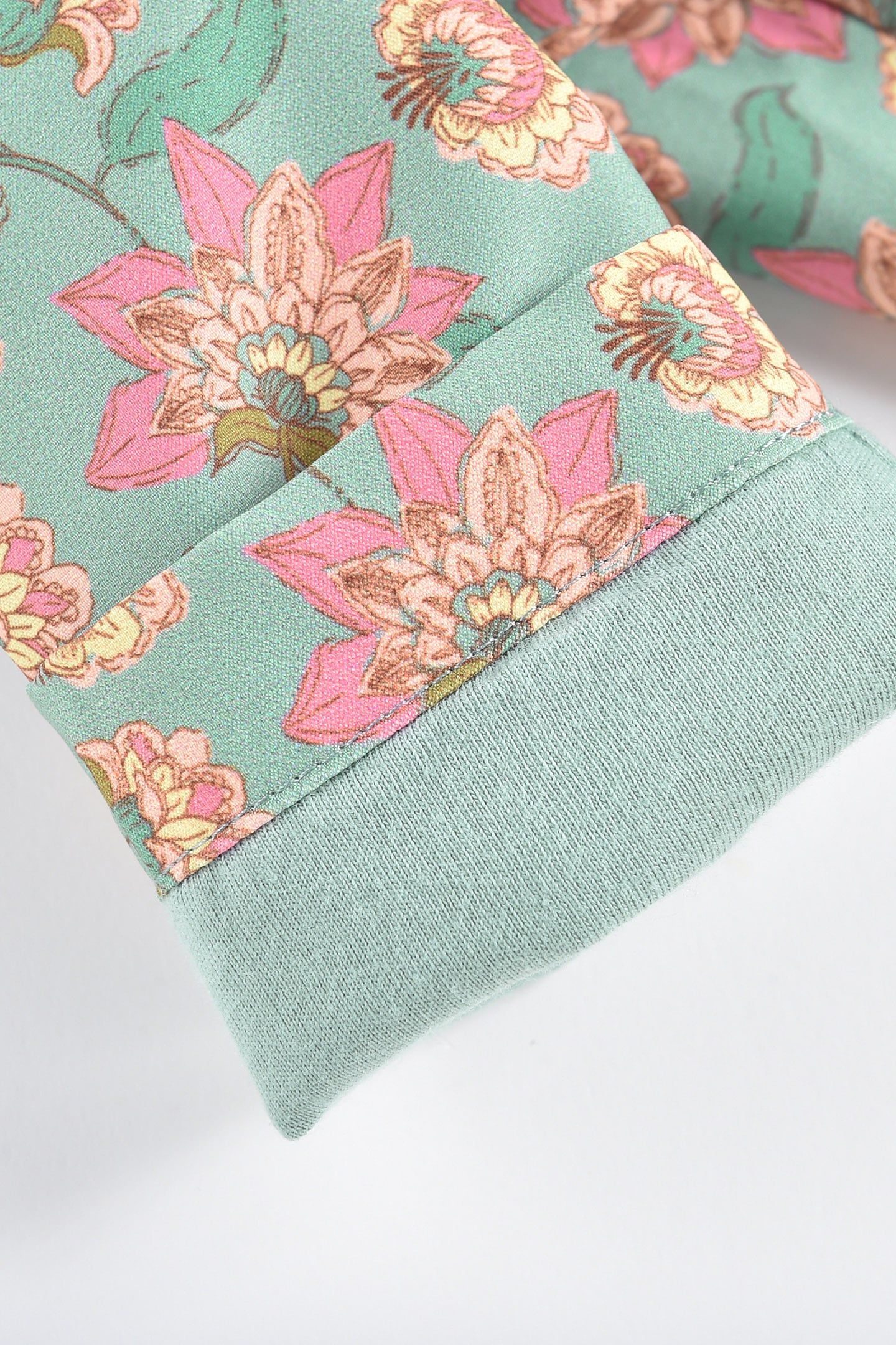 RAINCOAT MANOUKIA TURQUOISE FLOWERS 5