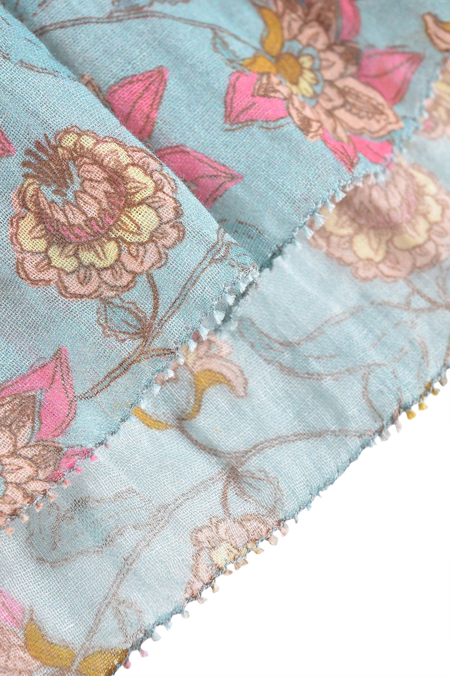 DRESS MARCELINE TURQUOISE FLOWERS 9