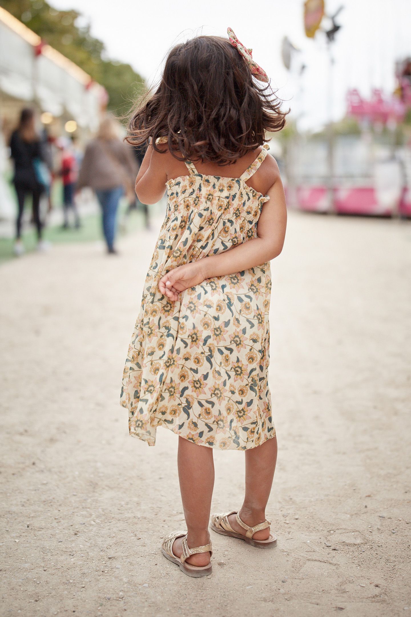 DRESS MARCELINE CREAM FLOWERS 4