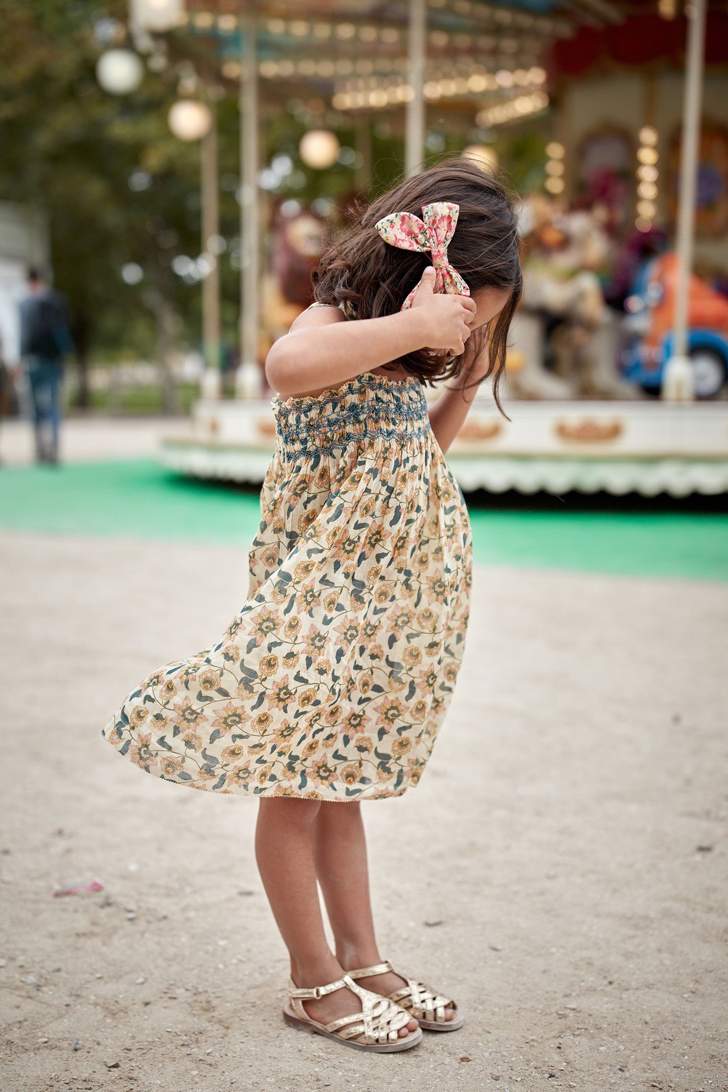 DRESS MARCELINE CREAM FLOWERS 5