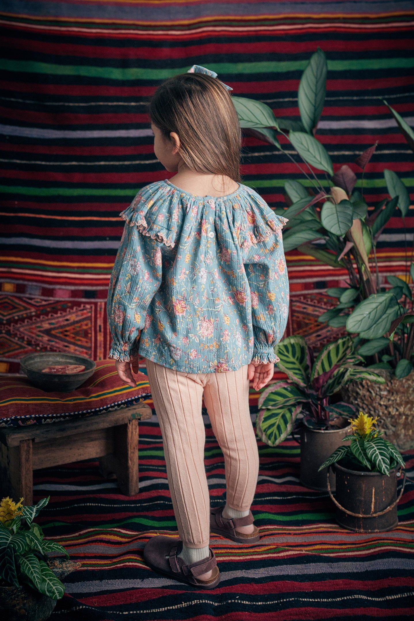 BLOUSE IRIS BLUE ROSA DAMASCENA 2
