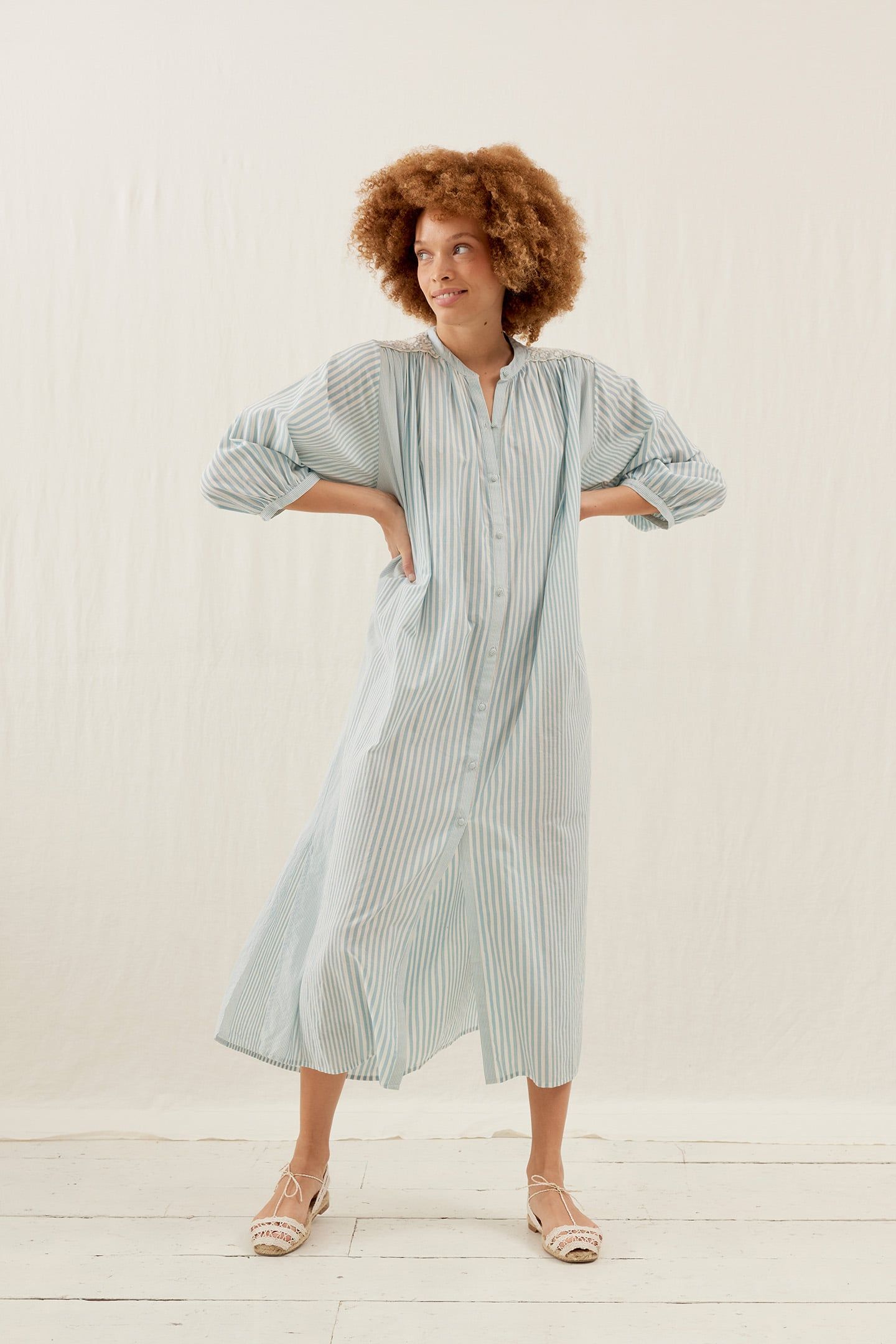 DRESS DEEPALINA BLUE STRIPES 2