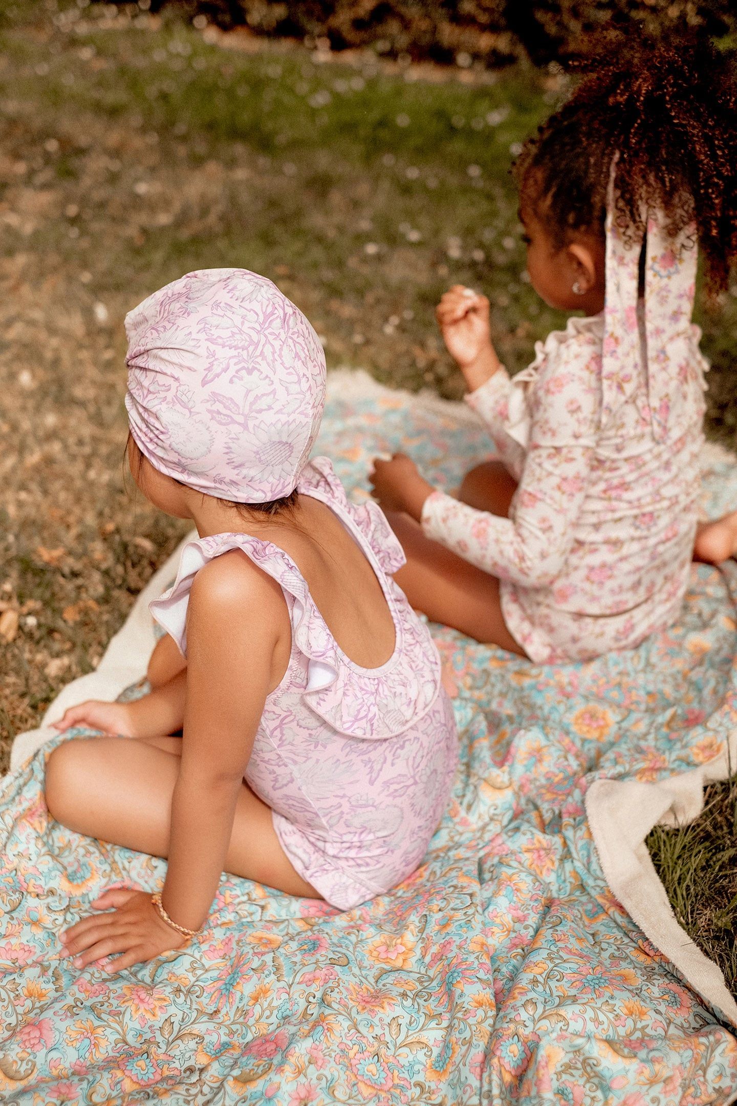 BATHING SUIT ANDREA PINK DAISY GARDEN 1