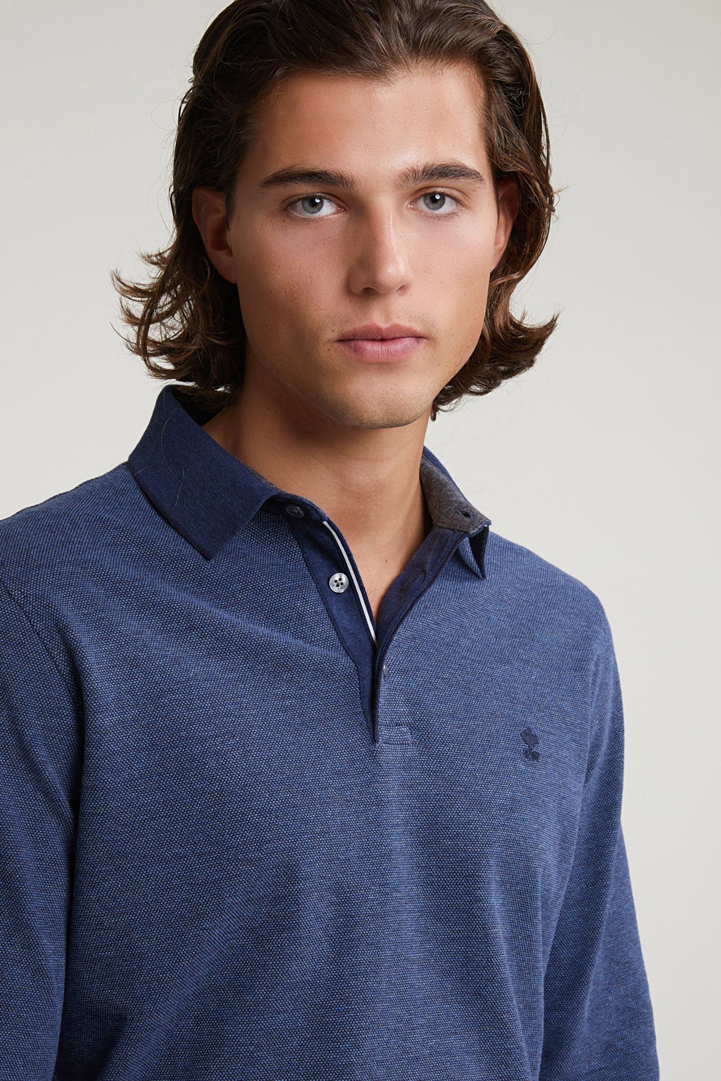 CUSTOM FIT COTTON POLO NAVY 4
