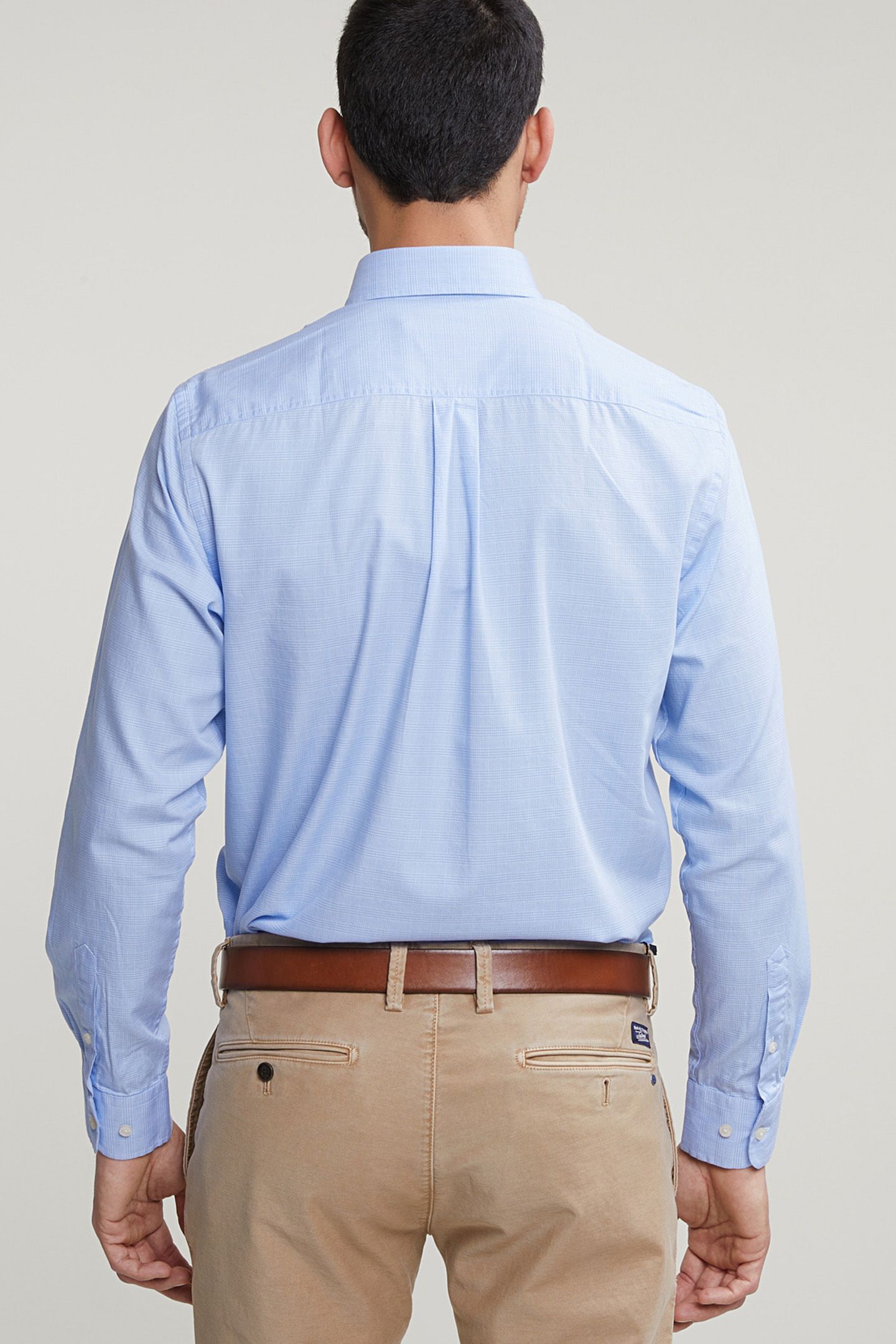 REGULAR FIT CHECKED SHIRT WITH POCKET BLUE/WHITE 2