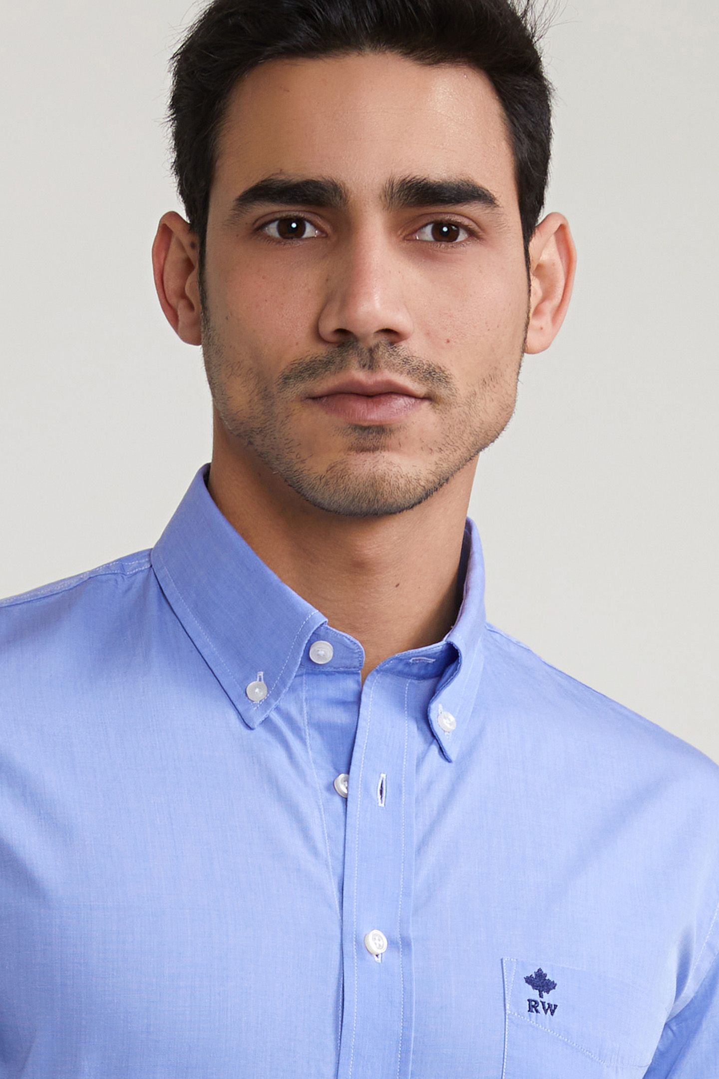 SLIM FIT UNI SHIRT WITH POCKET BLUE 4