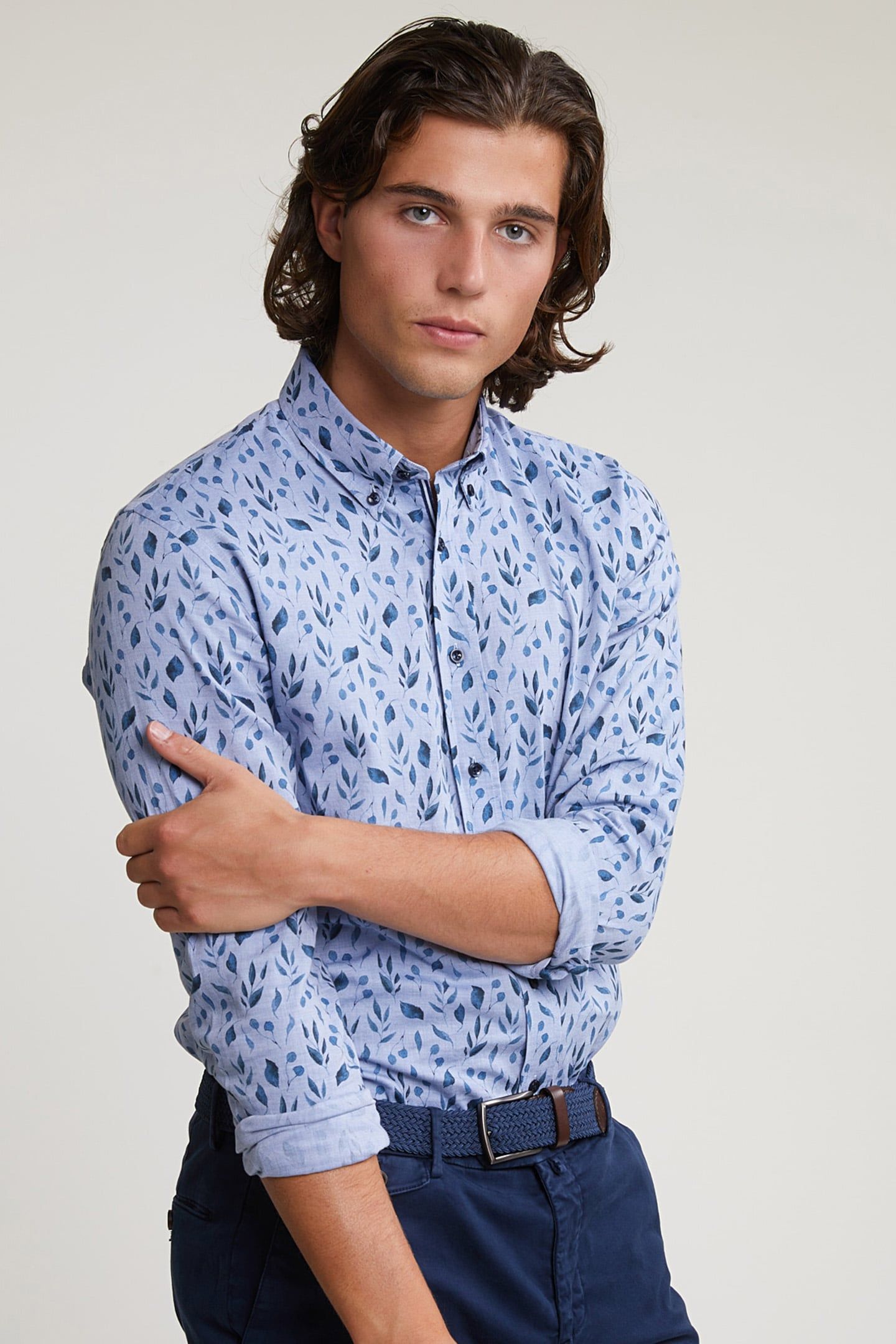 CUSTOM FIT FANTASY SHIRT BLUE 1