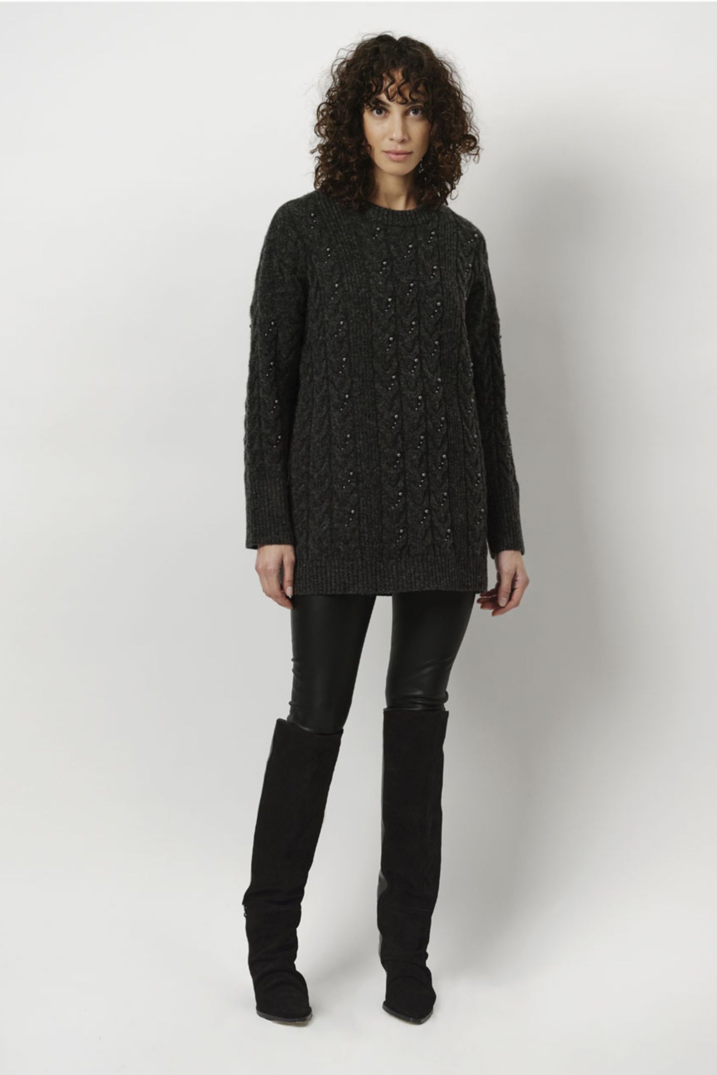 CROFT PEARL SWEATER GRAPHITE 4