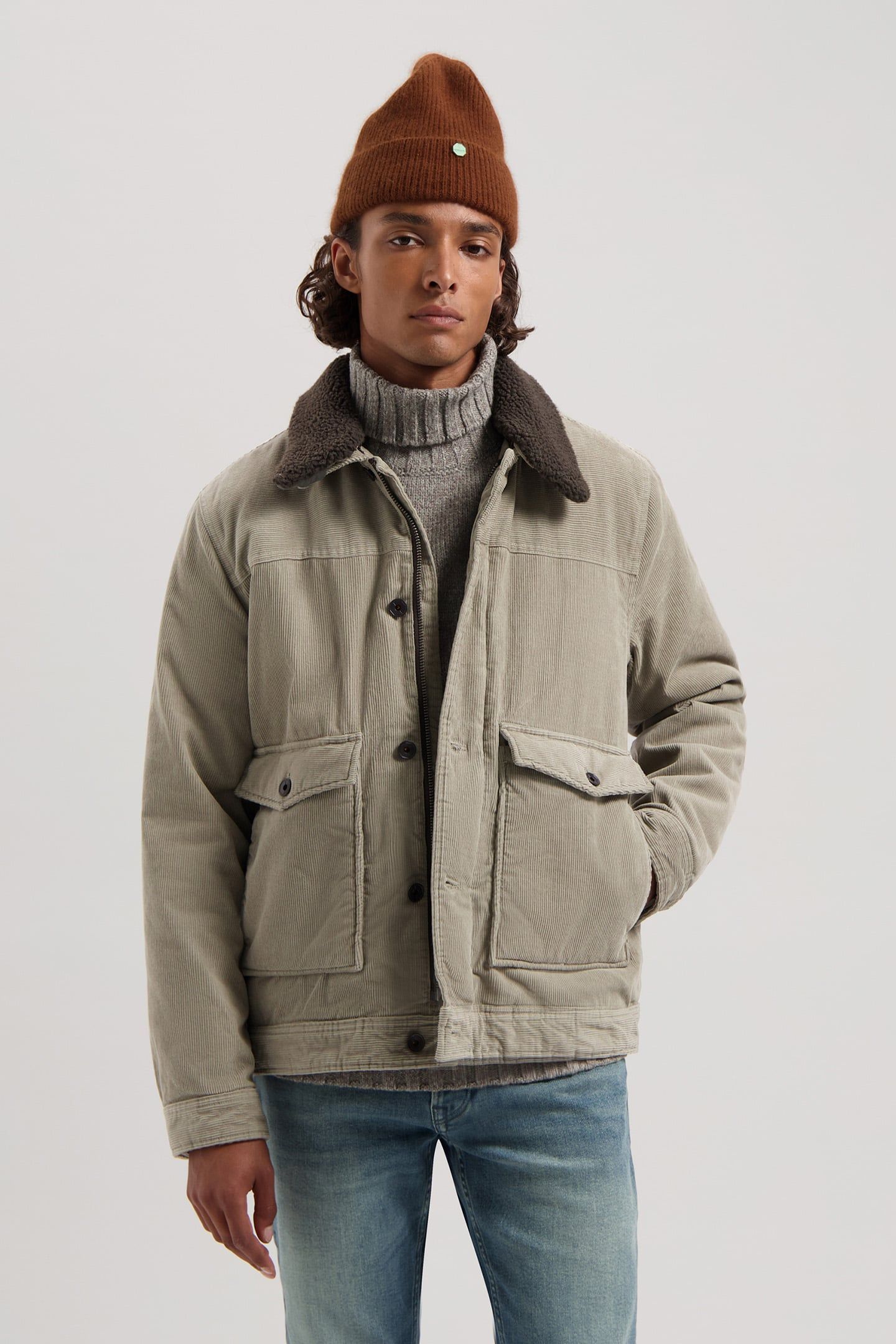 DS_DENNIS RIBCORD JACKET ELEPHANT SKIN 1