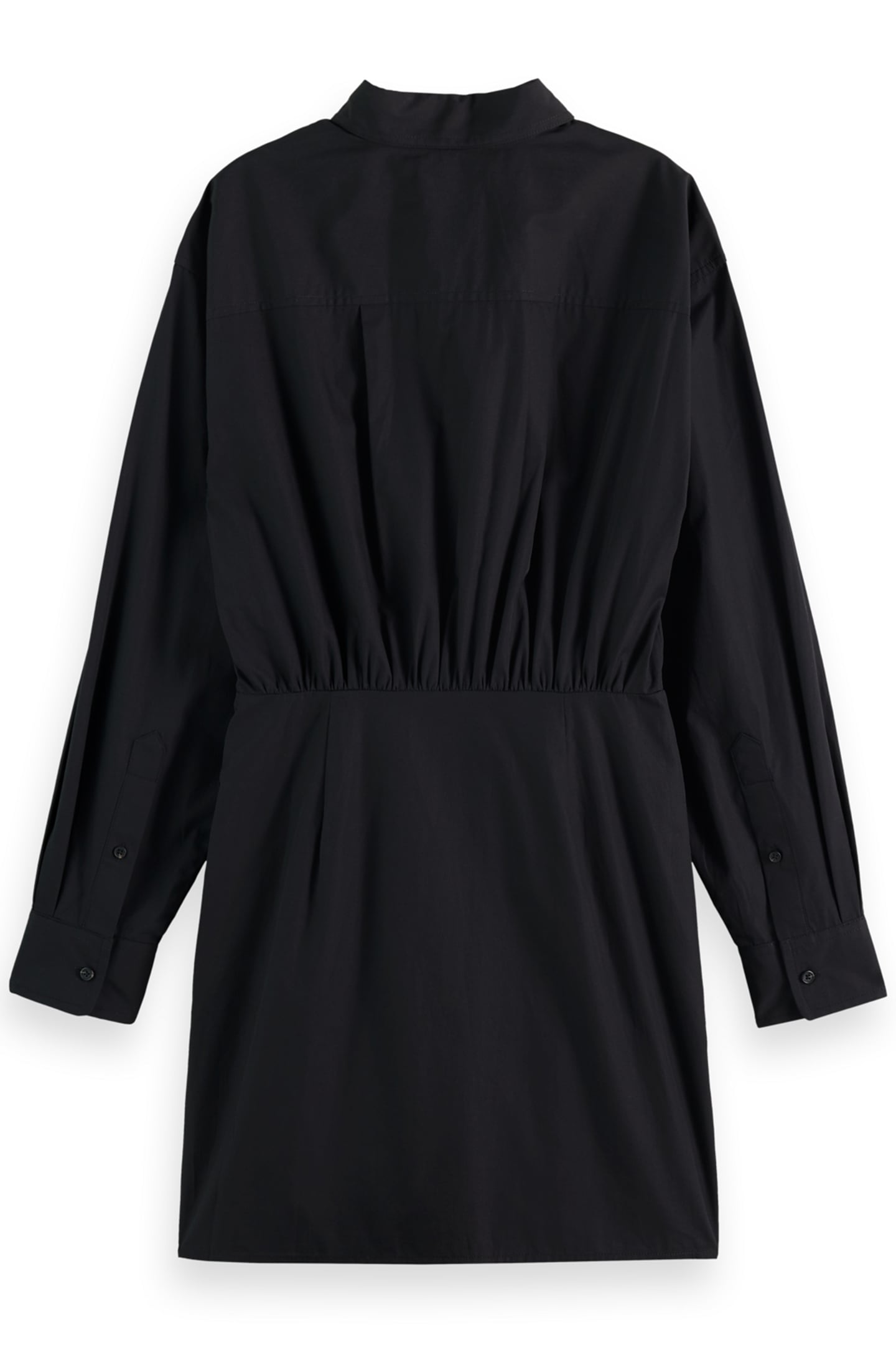 MINI POPLIN WRAP DRESS EVENING BLACK 2