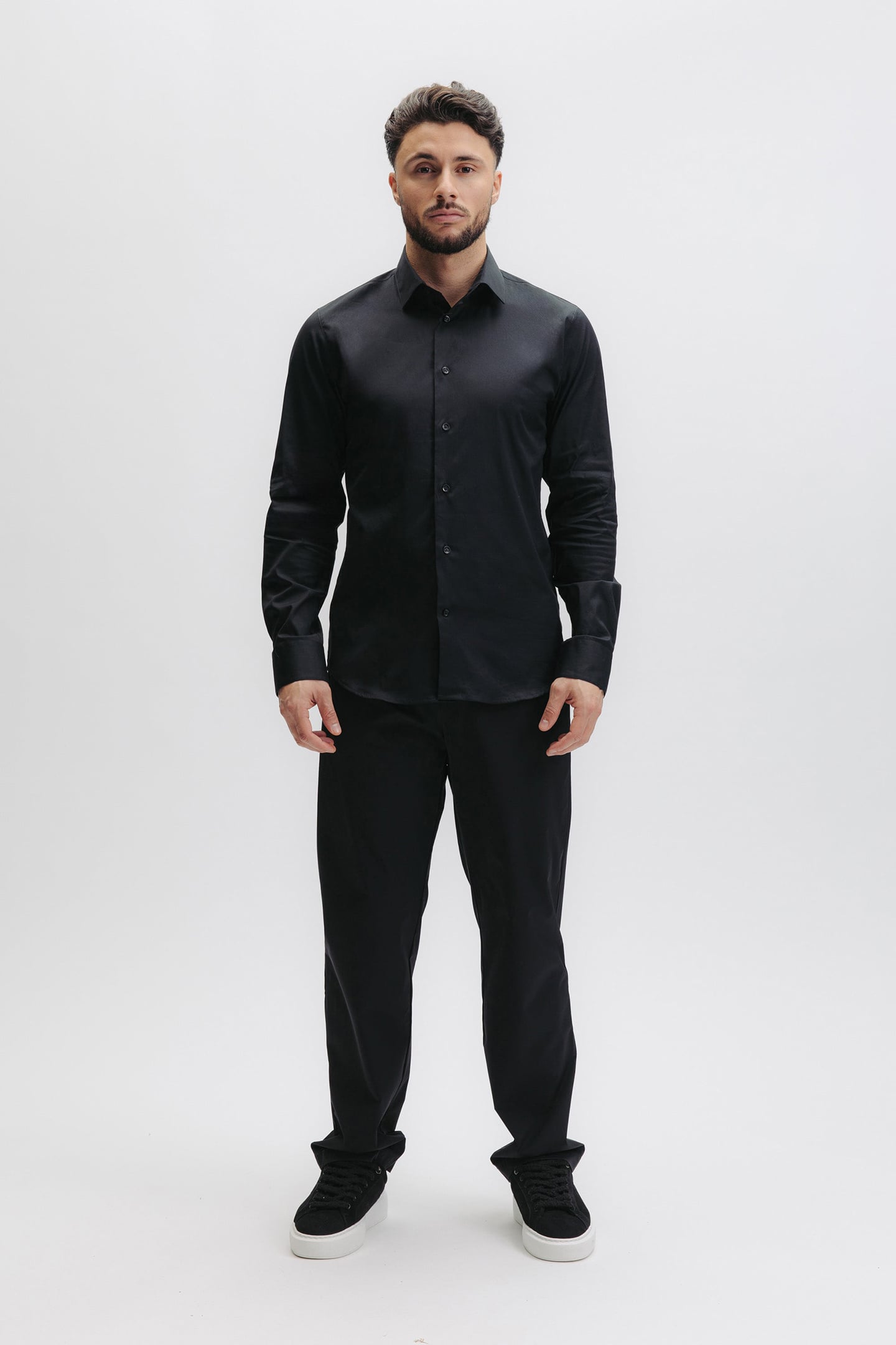 HEX-SERIES SLIM SHIRT JET BLACK 1