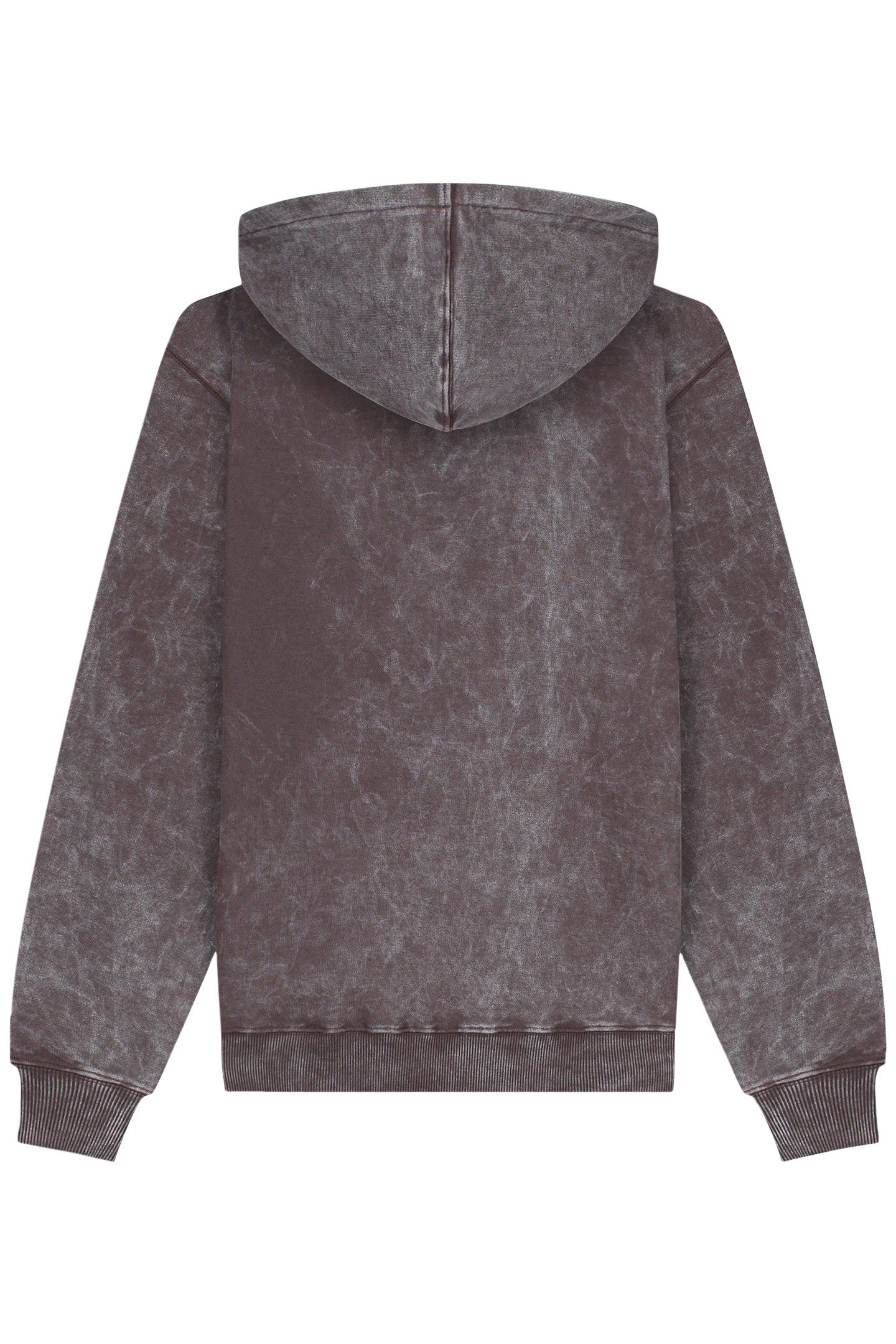 URBAN WASHED ZIP HOODIE DEEP BROWN 4