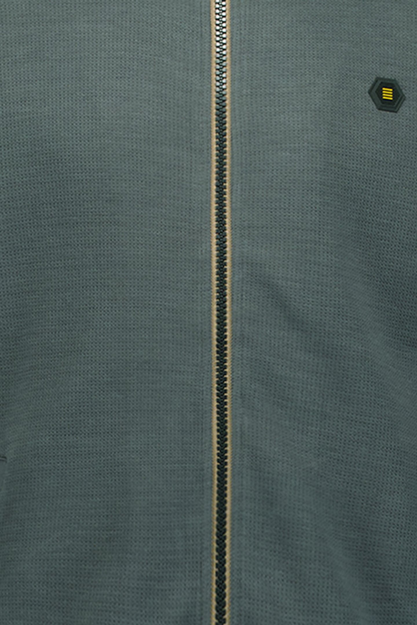 SWEATER FULL ZIPPER TWILL JACQUARD DARK STEEL 3