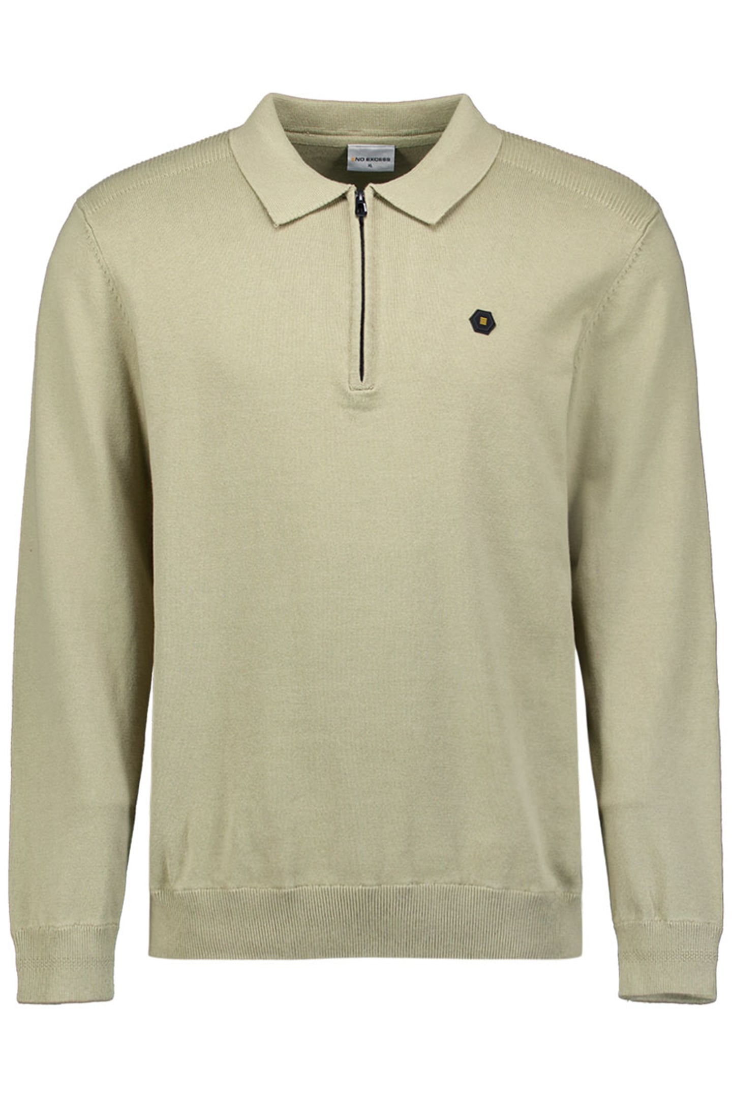 PULLOVER POLO HALF ZIPPER SOLID KNIT SMOKE 1