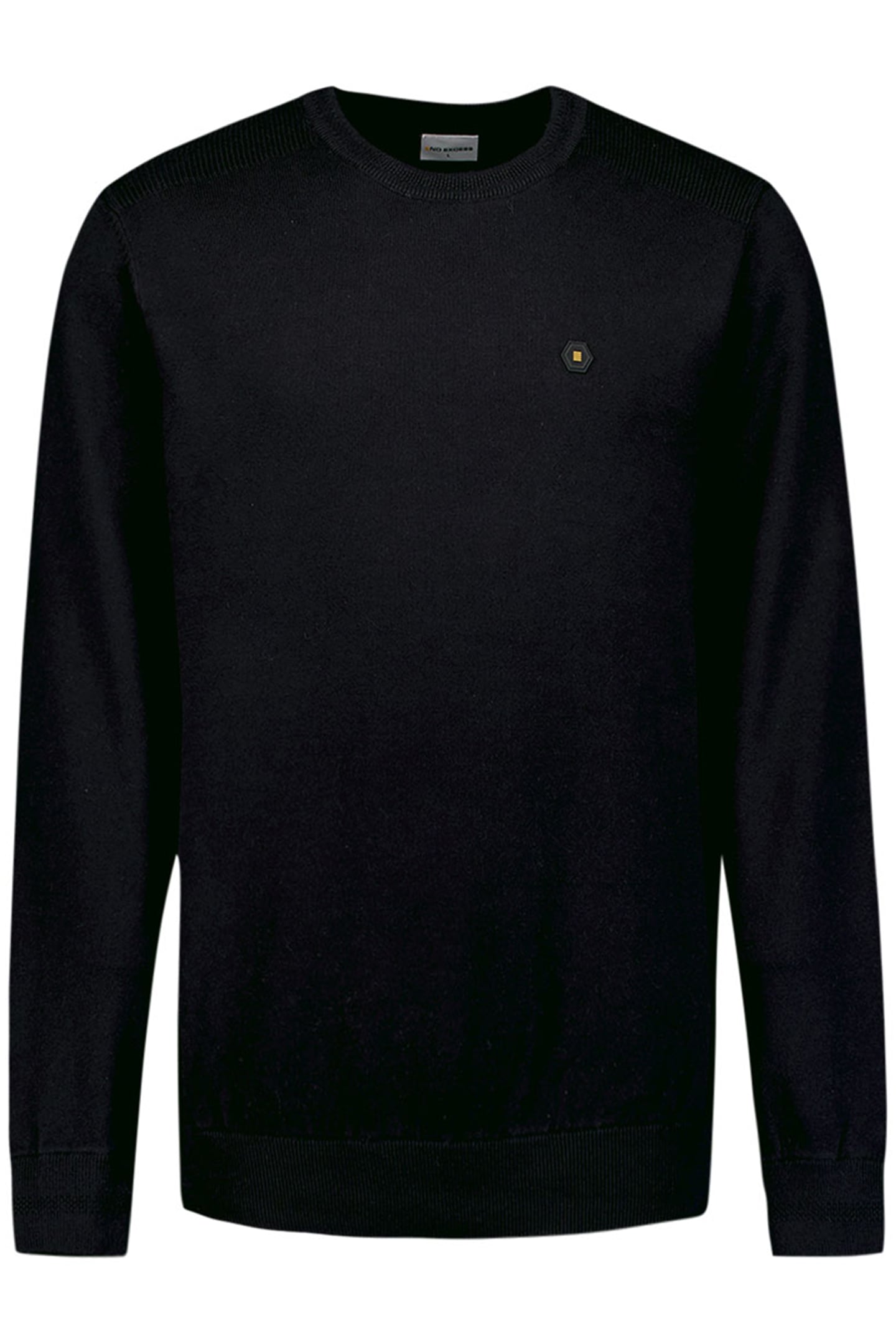 PULLOVER CREWNECK SOLID KNIT BLACK 1