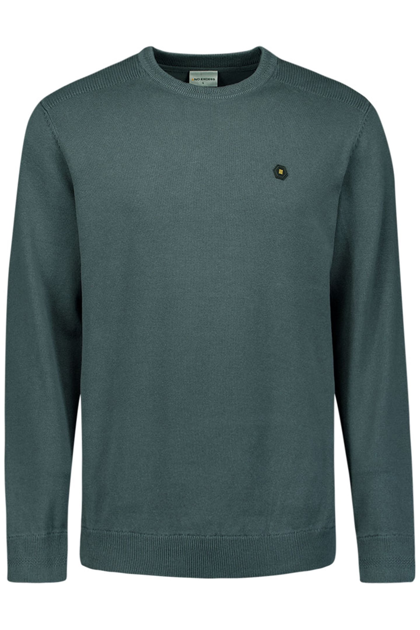 PULLOVER CREWNECK SOLID KNIT DARK STEEL 1