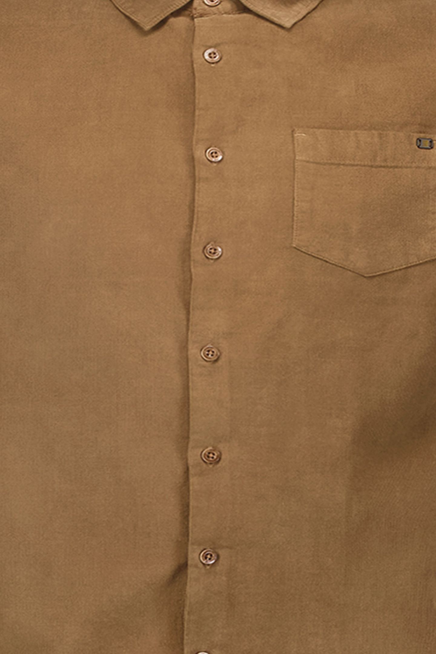 SHIRT CORDUROY SOLID TAUPE 3