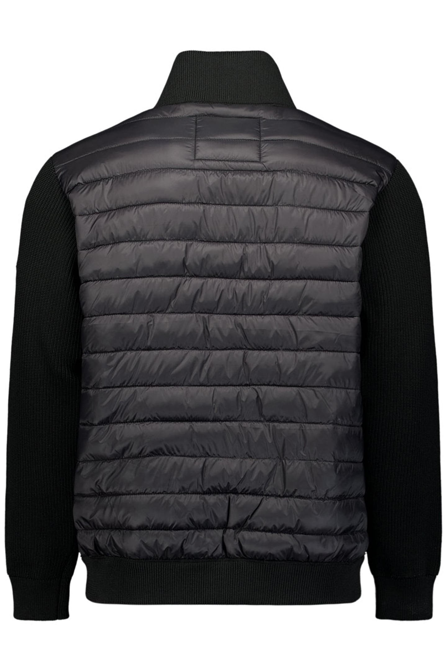 JACKET STAND UP COLLAR PADDED MIX WITH KNIT BLACK 2