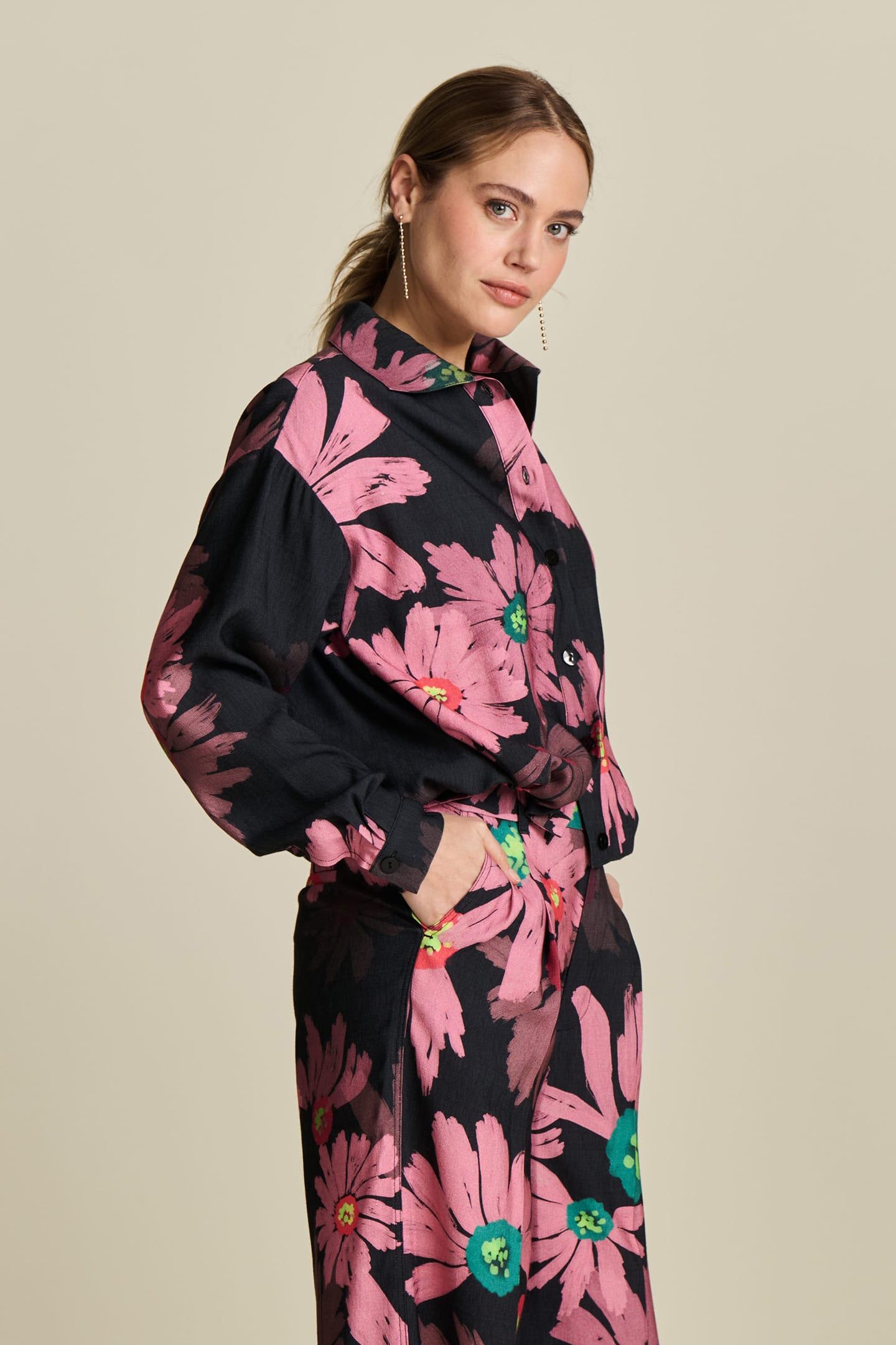 BLOUSE - BIG BLOOMING PINK 5