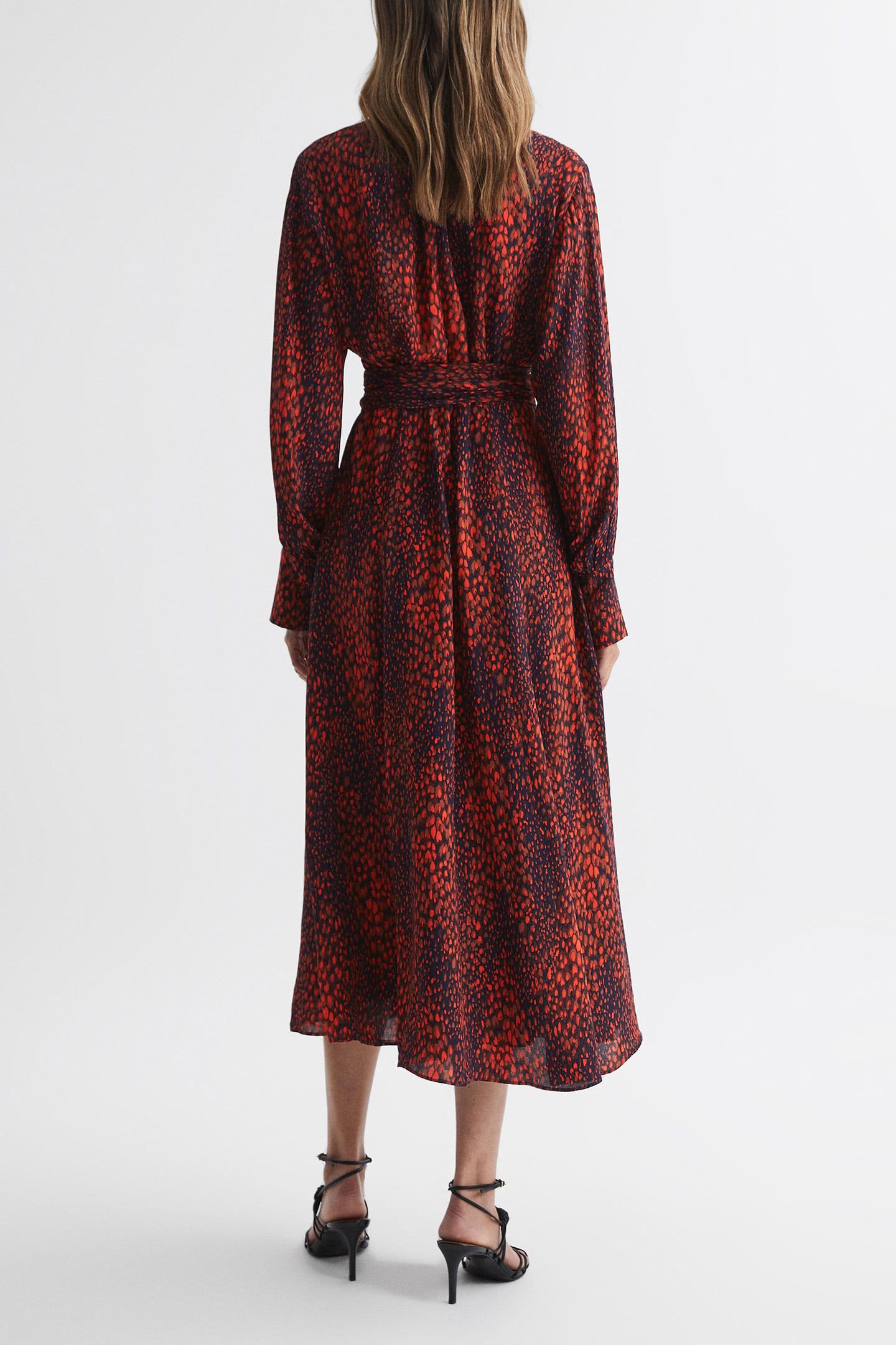 ANIMAL PRINTED MIDI DRESS — THE MODEL IS WEARING A SIZE 8 2