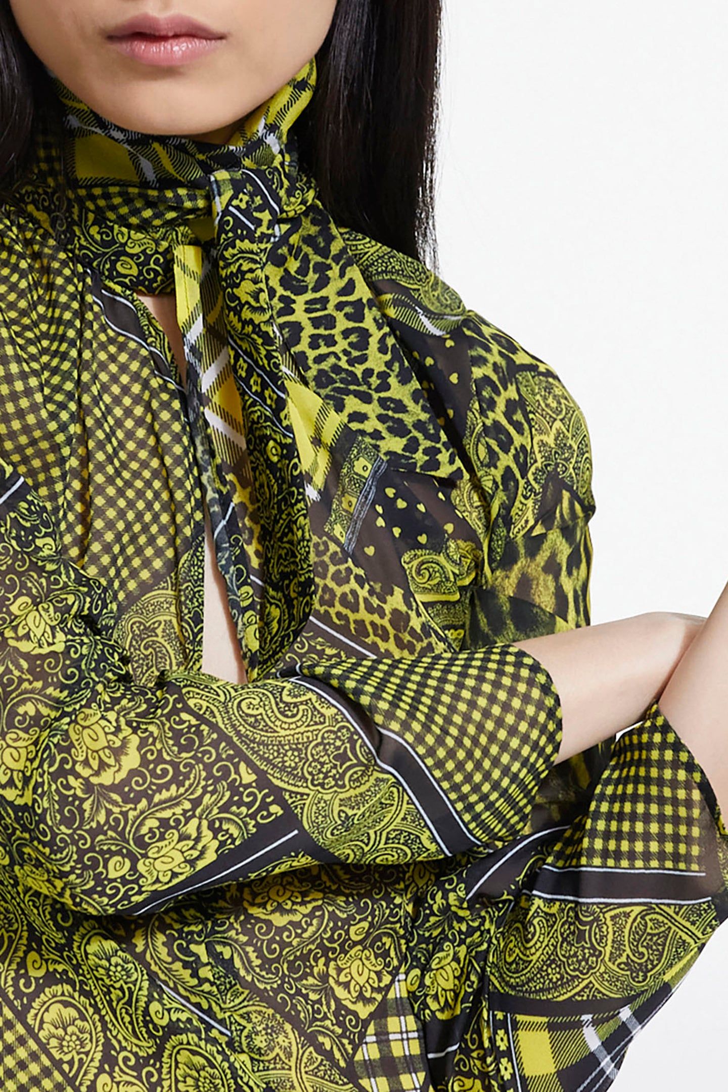 TOP FOULARD FITE BLACK/YELLOW 5